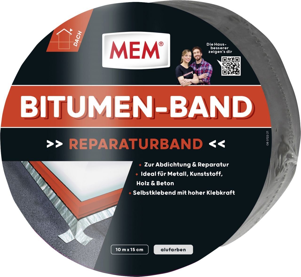MEM Bauchemie Dichtband MEM Bitumen-Band 10 m x 15 cm alu