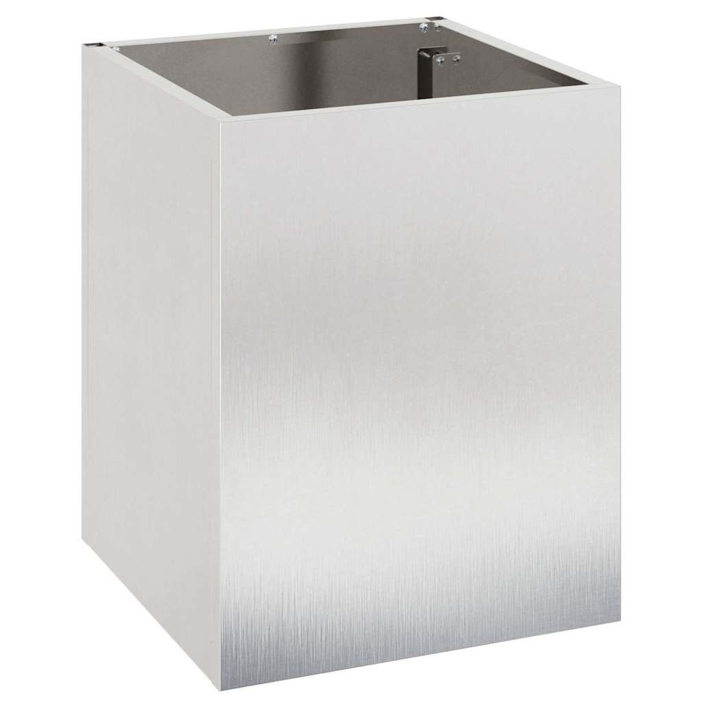 vidaXL Blumentopf Gartenblumentopf Silber Edelstahl (1 günstig online kaufen