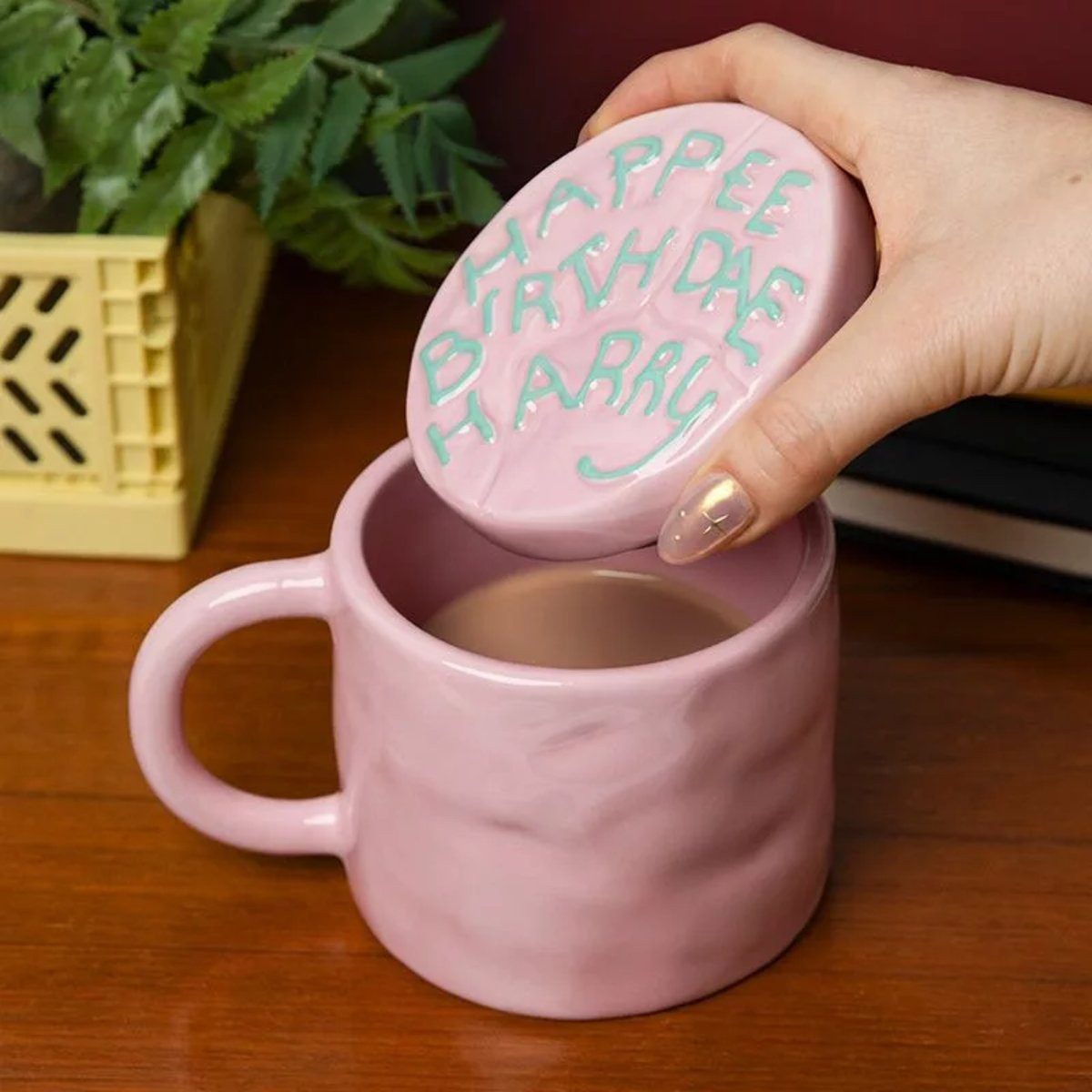 Wohndecke Harry Potter - Happee Birthdae - Keramikbecher mit Deckel, Harry Potter, Geschenkidee für Mädchen und Jungen