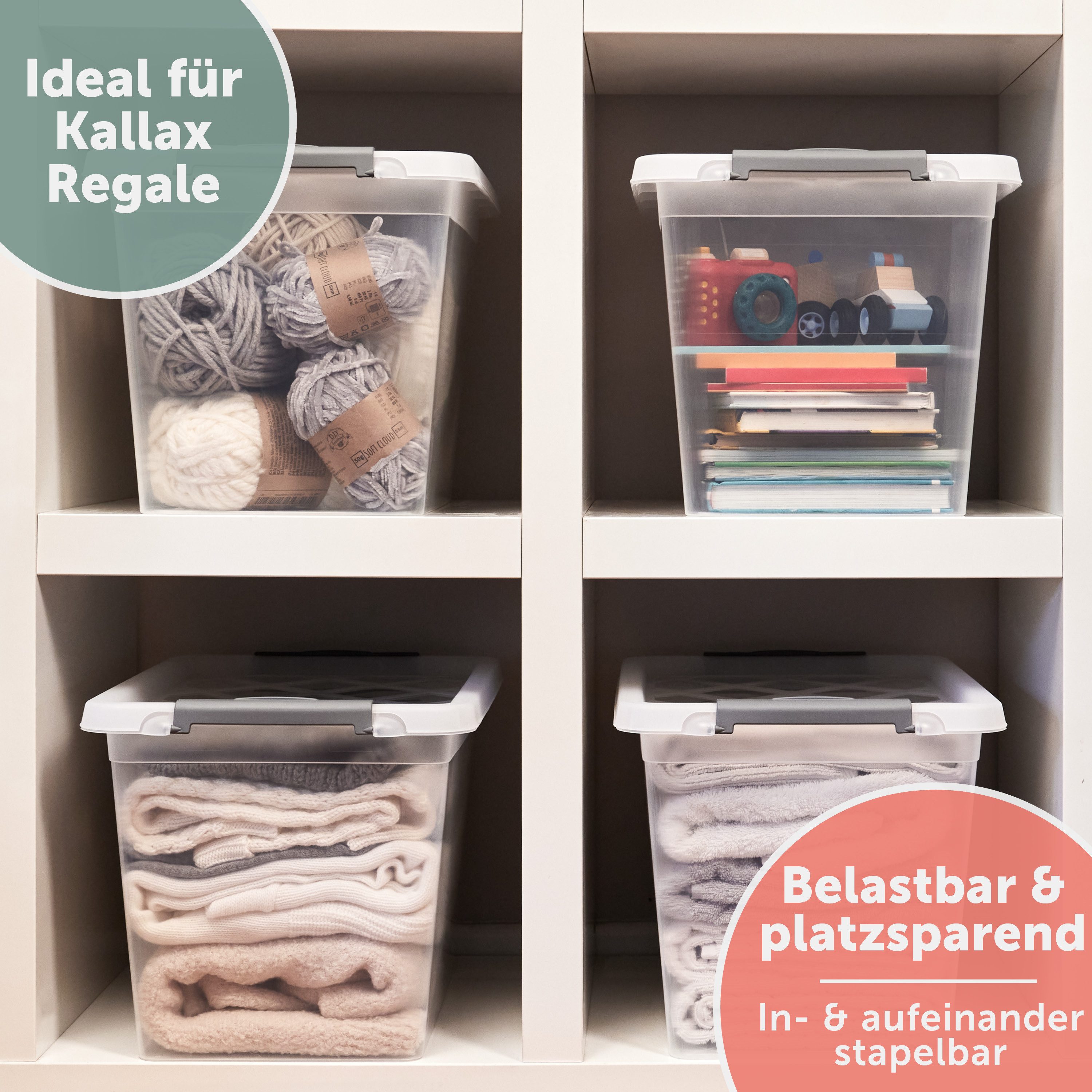 Blumtal Aufbewahrungsbox Aufbewahrungsbox mit Deckel aus Kunststoff 100% Ne günstig online kaufen