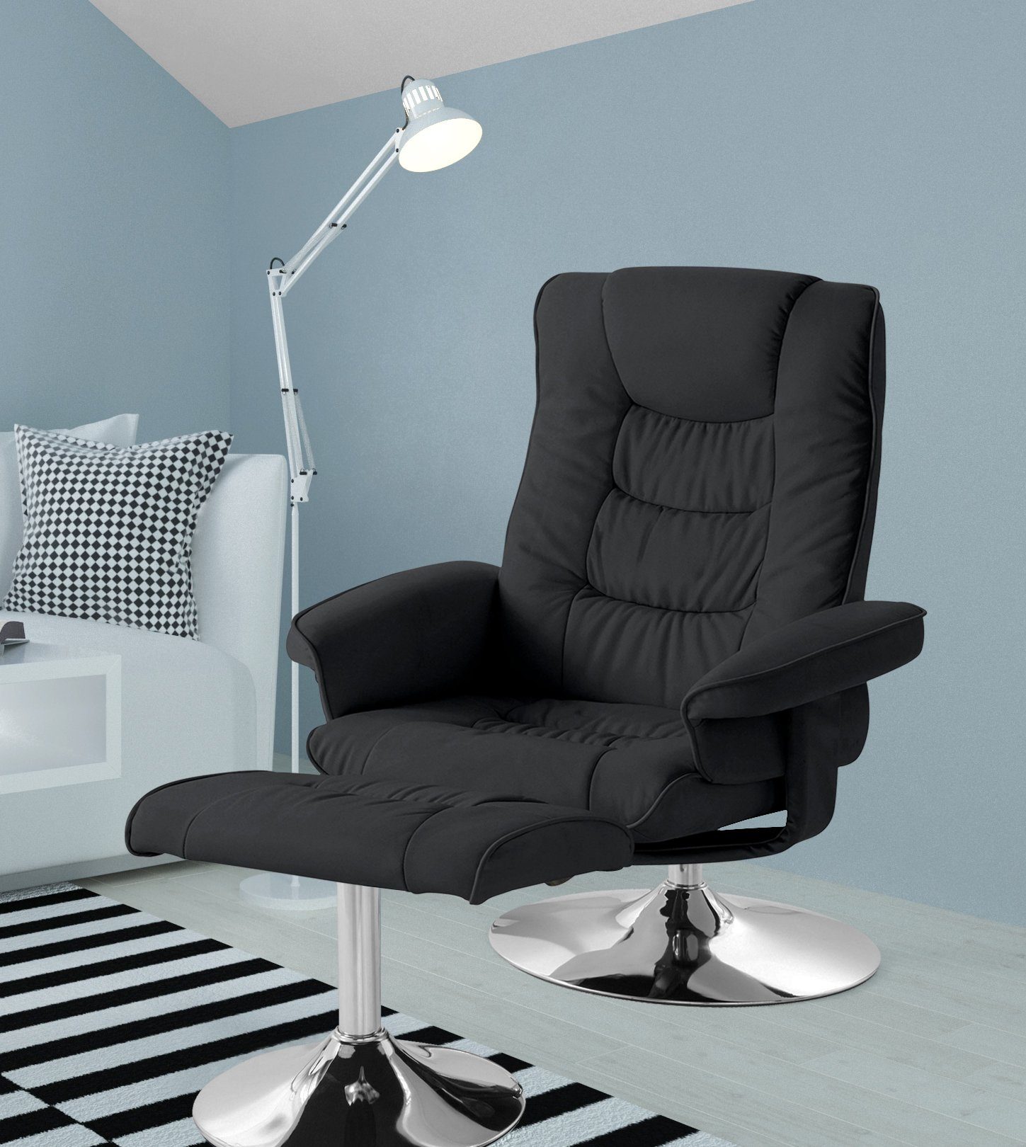 loft24 Relaxsessel Simson, Sessel mit Hocker, günstig online kaufen