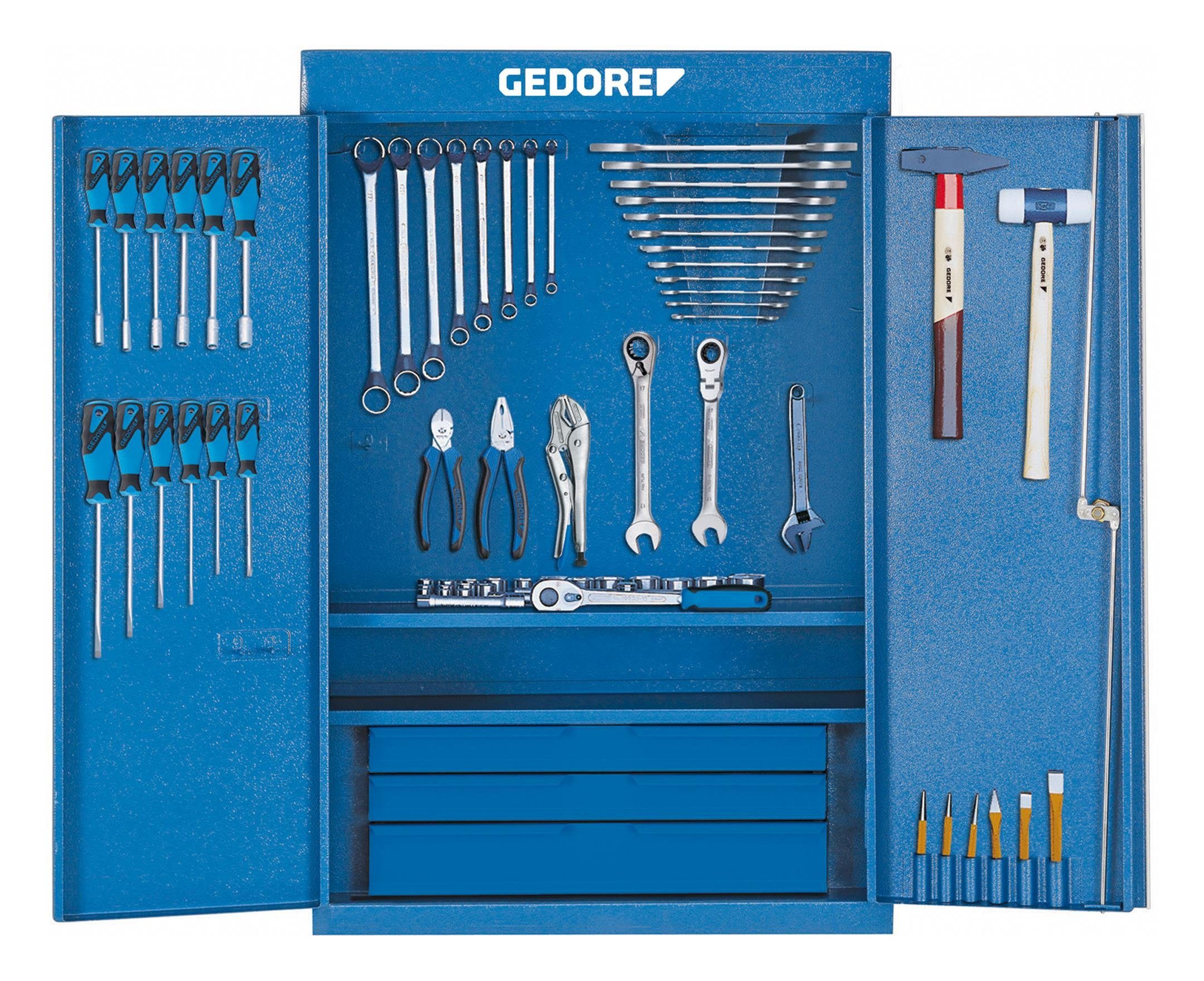 Gedore Инструментset, (100-tlg), Инструментsortiment Universal 100tlg. + Schrank