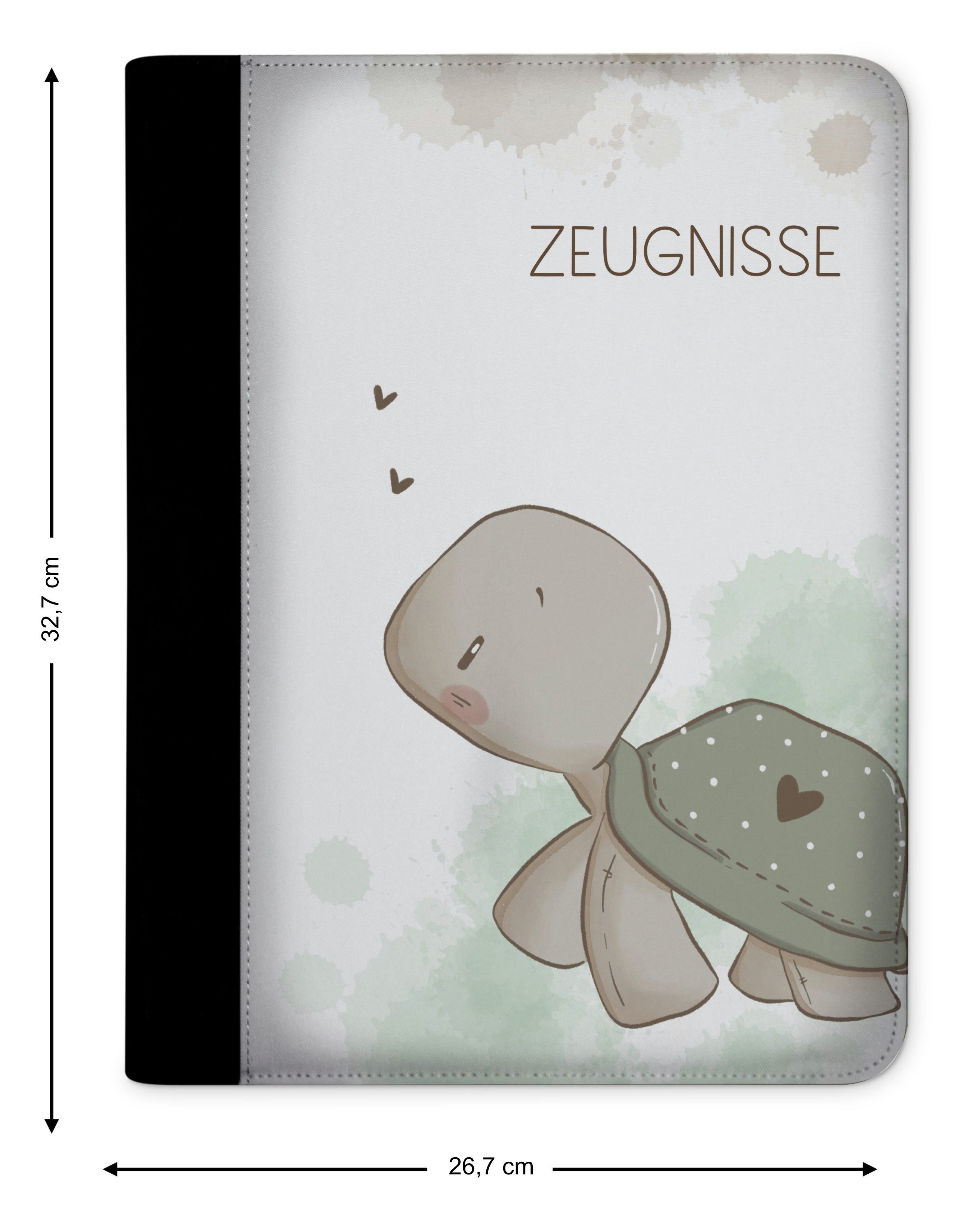 CreaDesign Schreibmappe Kinder Zeugnismappe, Dokumentenmappe, Ordner A4, Schildkröte Pepe (1-St)