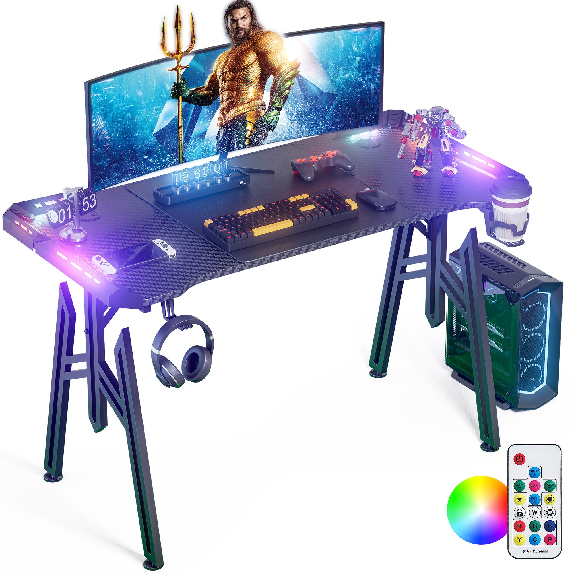 AUFUN Gamingtisch M-Frame Computertisch Gamingtisch mit günstig online kaufen