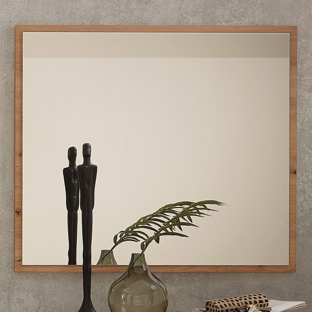 Lomadox Wandspiegel MANRESA-36, Garderobenspiegel in Artisan Eiche Nb. mit Graphit B/H/T: 80/70/2 cm