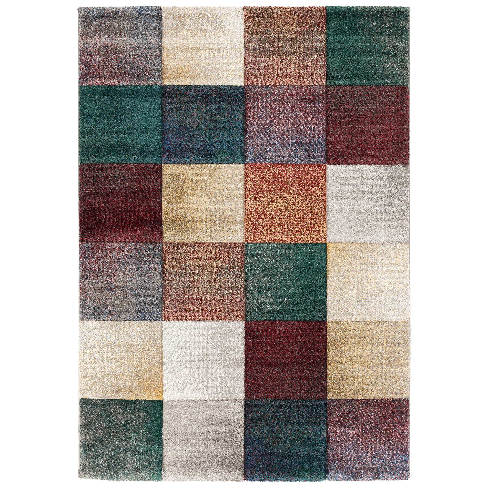 Pergamon Designteppich Designer Teppich Maui Rost Karo, Rechteckig, Höhe: 1 günstig online kaufen