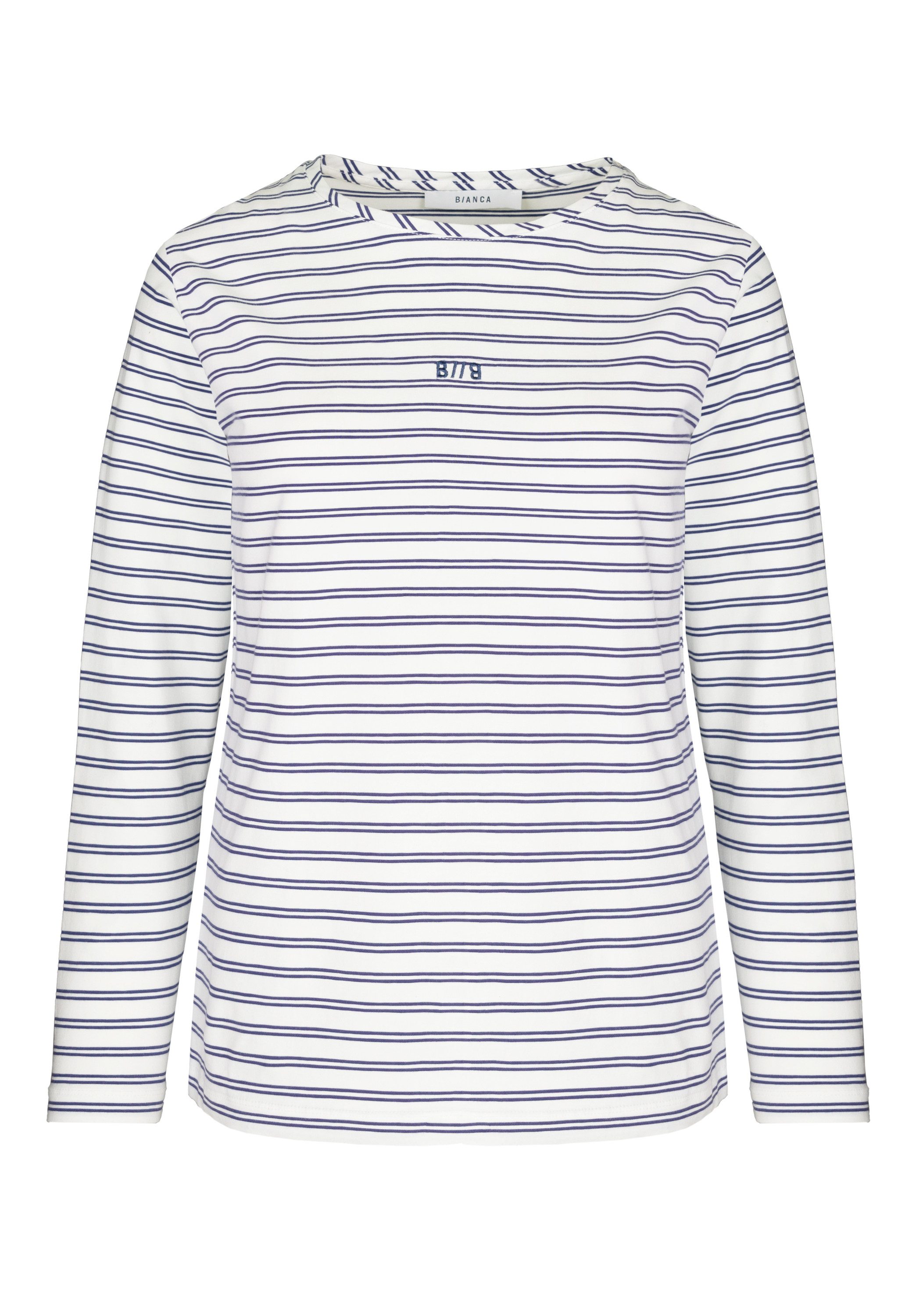 bianca Rundhalsshirt DAMI in Ringel-Look und klassischer Farbe günstig online kaufen