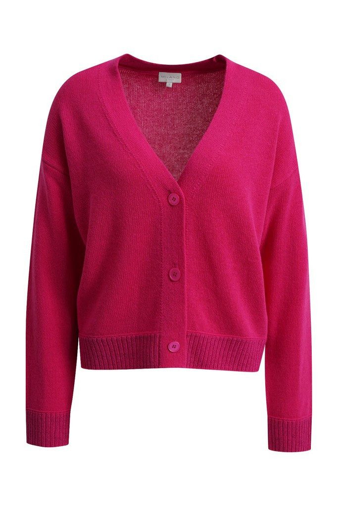 Milano Italy Strickjacke V NECK CARDIGAN WITH 1/1 SLEEVE