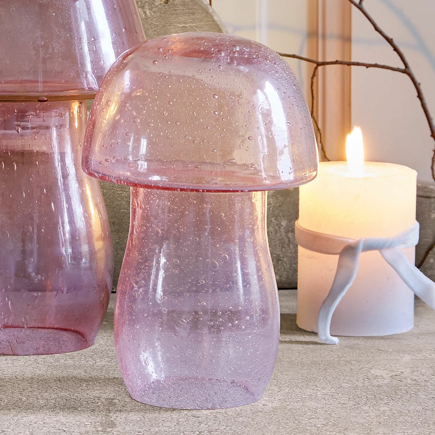 Mirabeau Dekoobjekt Deko-Pilz 3er Set Verlière rosa, none – Bild 3 von 3