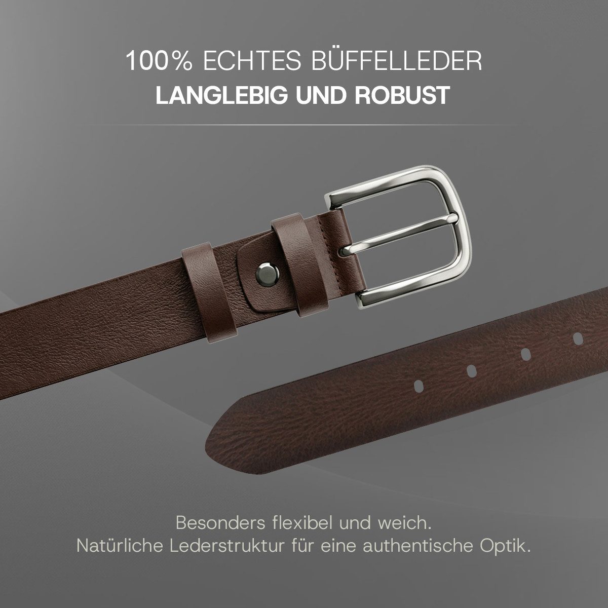 herémood Ledergürtel Gürtel Herren 4cm breit Ledergürtel Jeans Premium Gesc günstig online kaufen