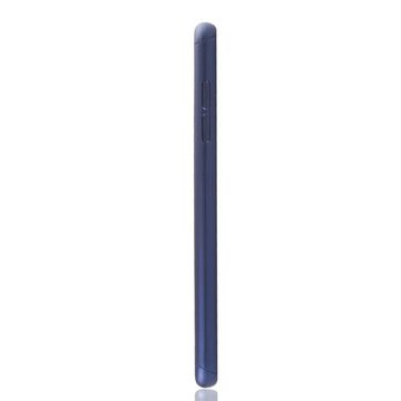 König Design Handyhülle Samsung Galaxy A6 Plus (2018), Samsung Galaxy A6 Plus (2018) Handyhülle 360 Grad Schutz Full Cover Blau