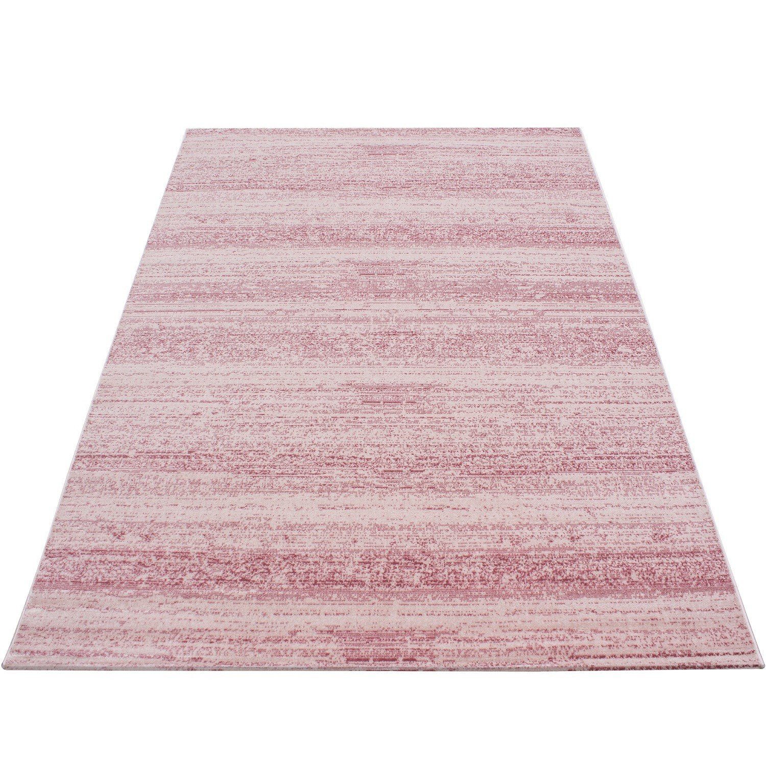 Flachflorteppich Designerteppich Pink Giancasa Wohnzimmer, meliert Designteppich Kurzflorteppich