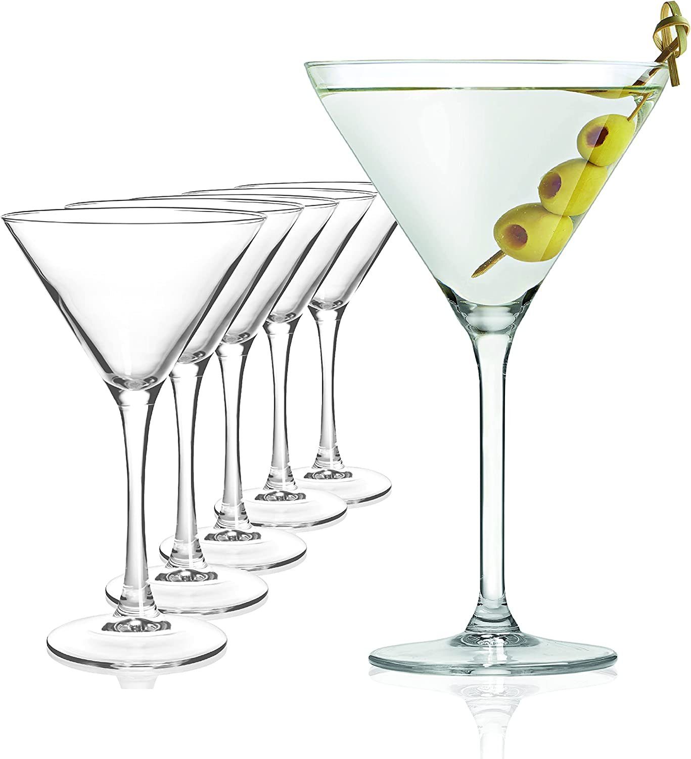 Martiniglas Martini Gläser 6er Set - 225ml Martini Glas, Cocktailgläser