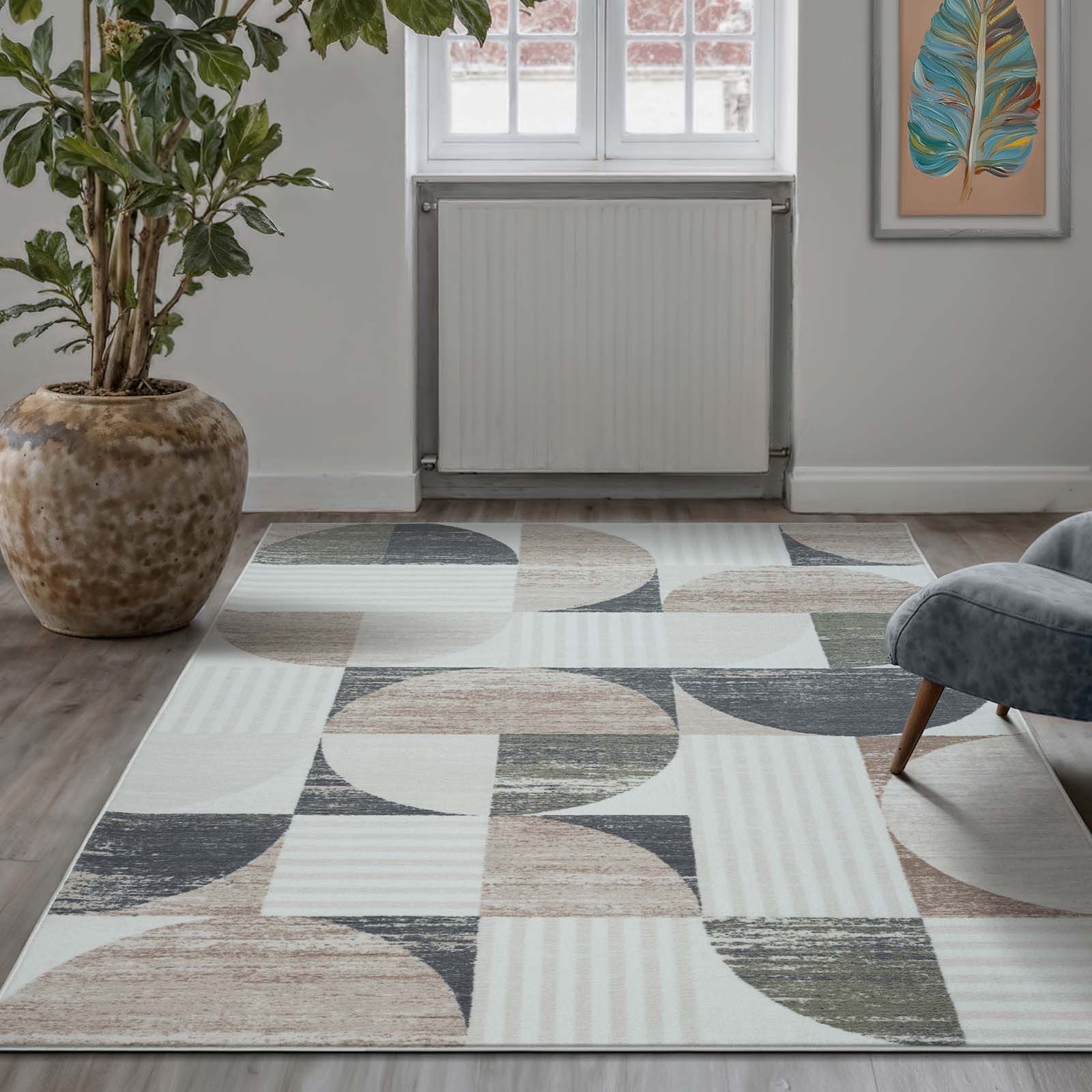 TaraCarpet Teppich Kurzflorteppich TaraCarpet Empire Retromuster absolut Mo günstig online kaufen