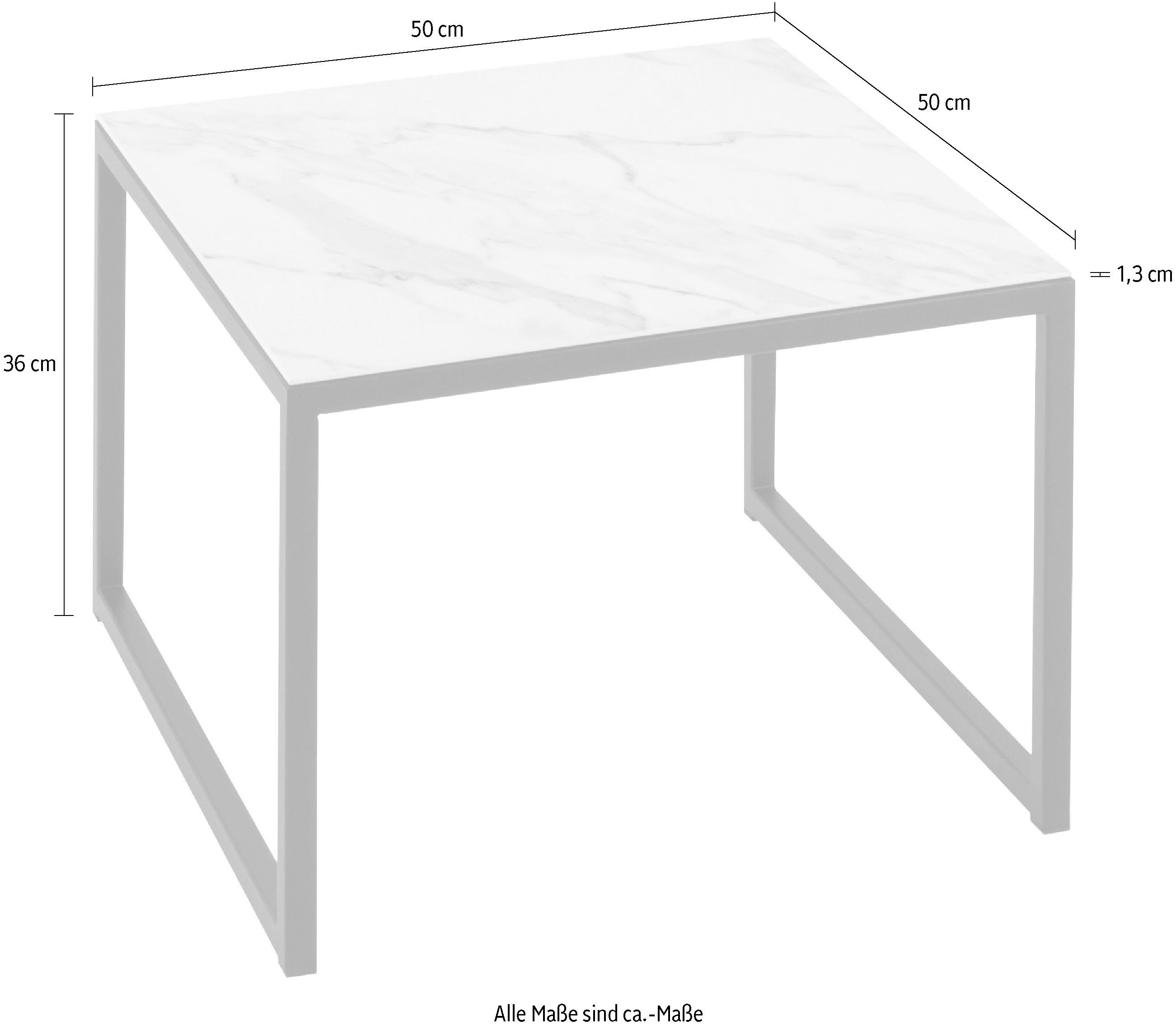 Tischplatte Henke Möbel hochwertiger Beistelltisch, aus Keramik