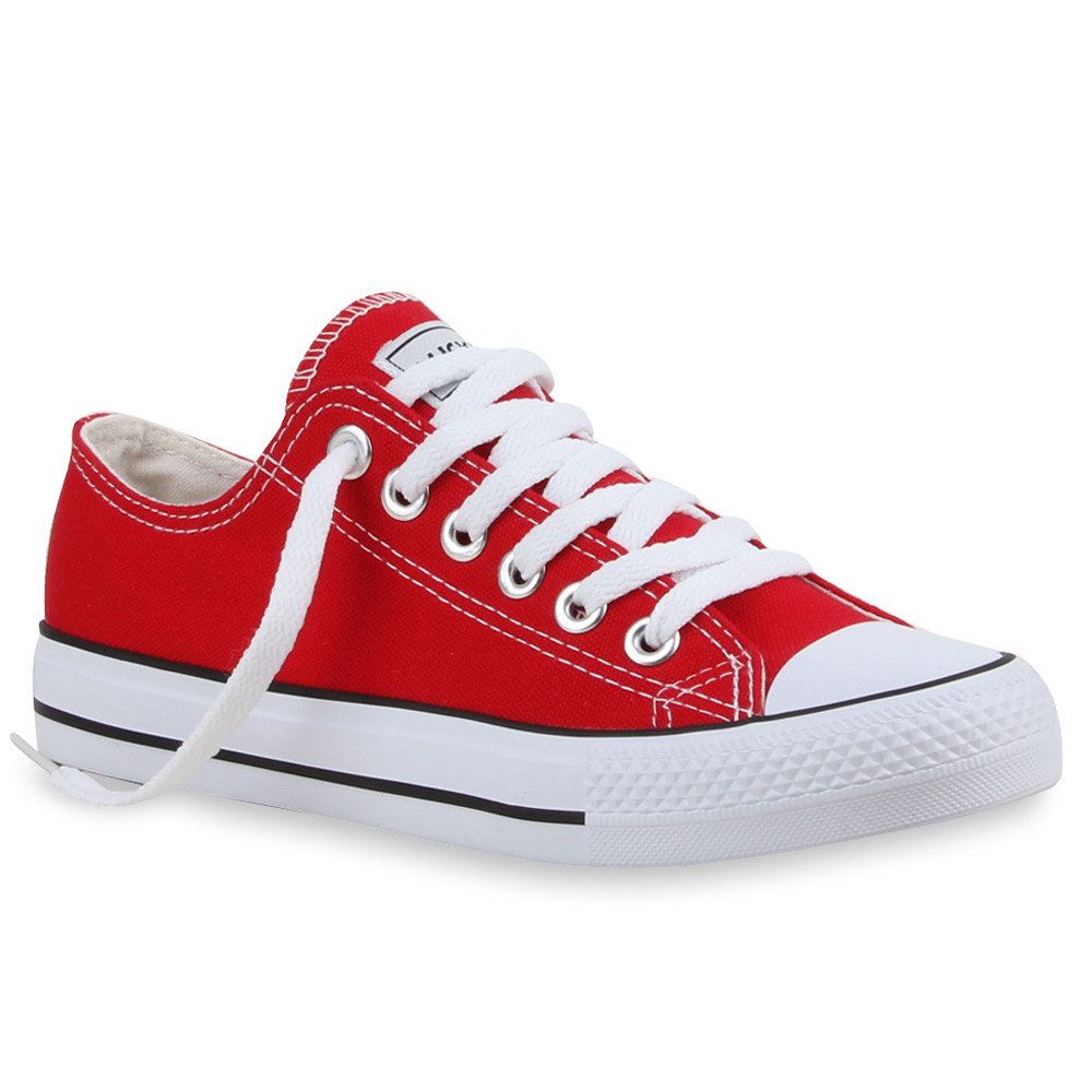 VAN HILL 94237 Sneaker Damen Sneaker Low Canvas Freizeitschuhe Schnürer Basic Sportschuhe