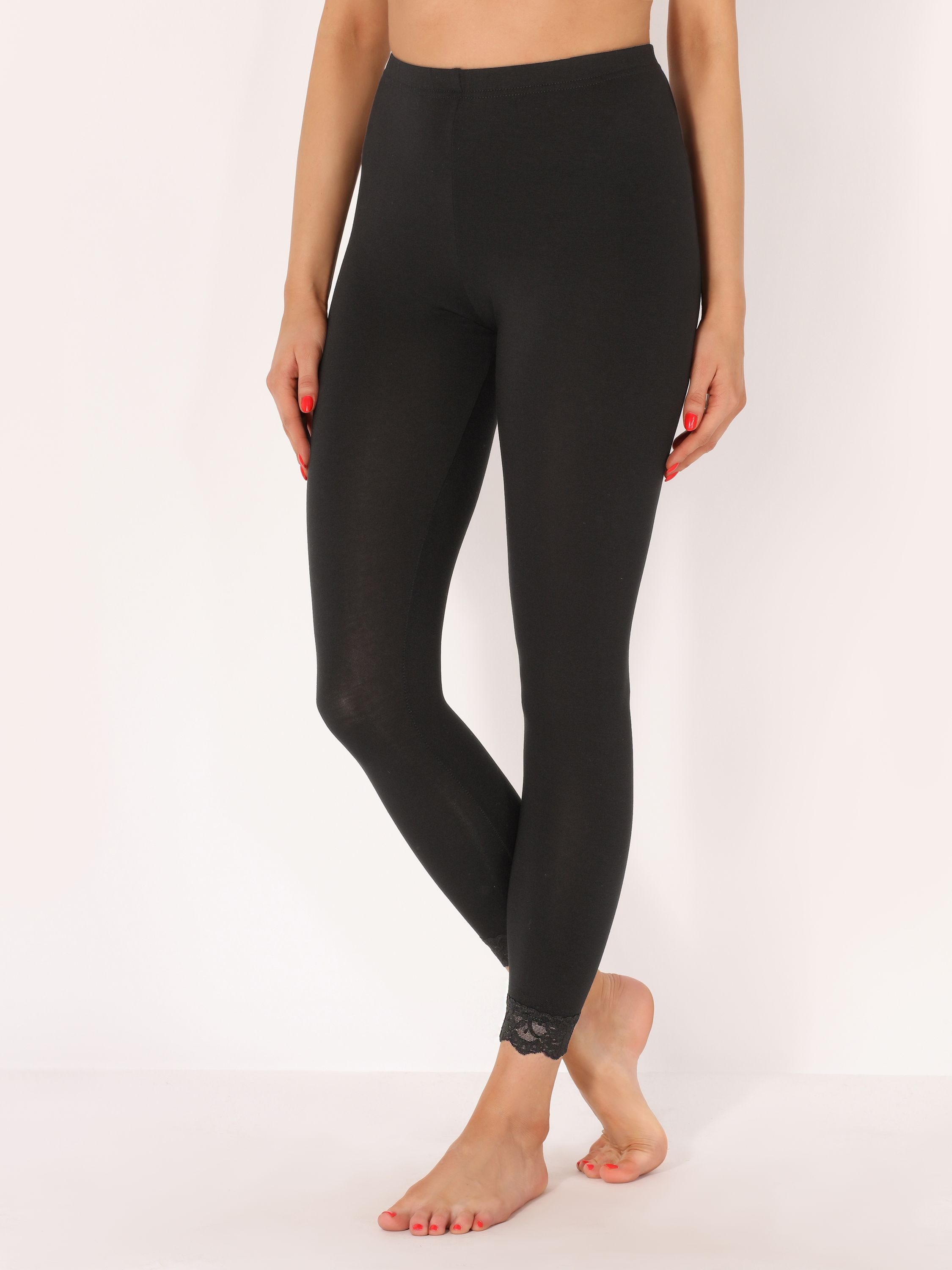 Merry Style Leggings Damen 7/8 Hose mit Spitze MS10-342 (1-tlg) aus Viskose – Bild 3 von 5