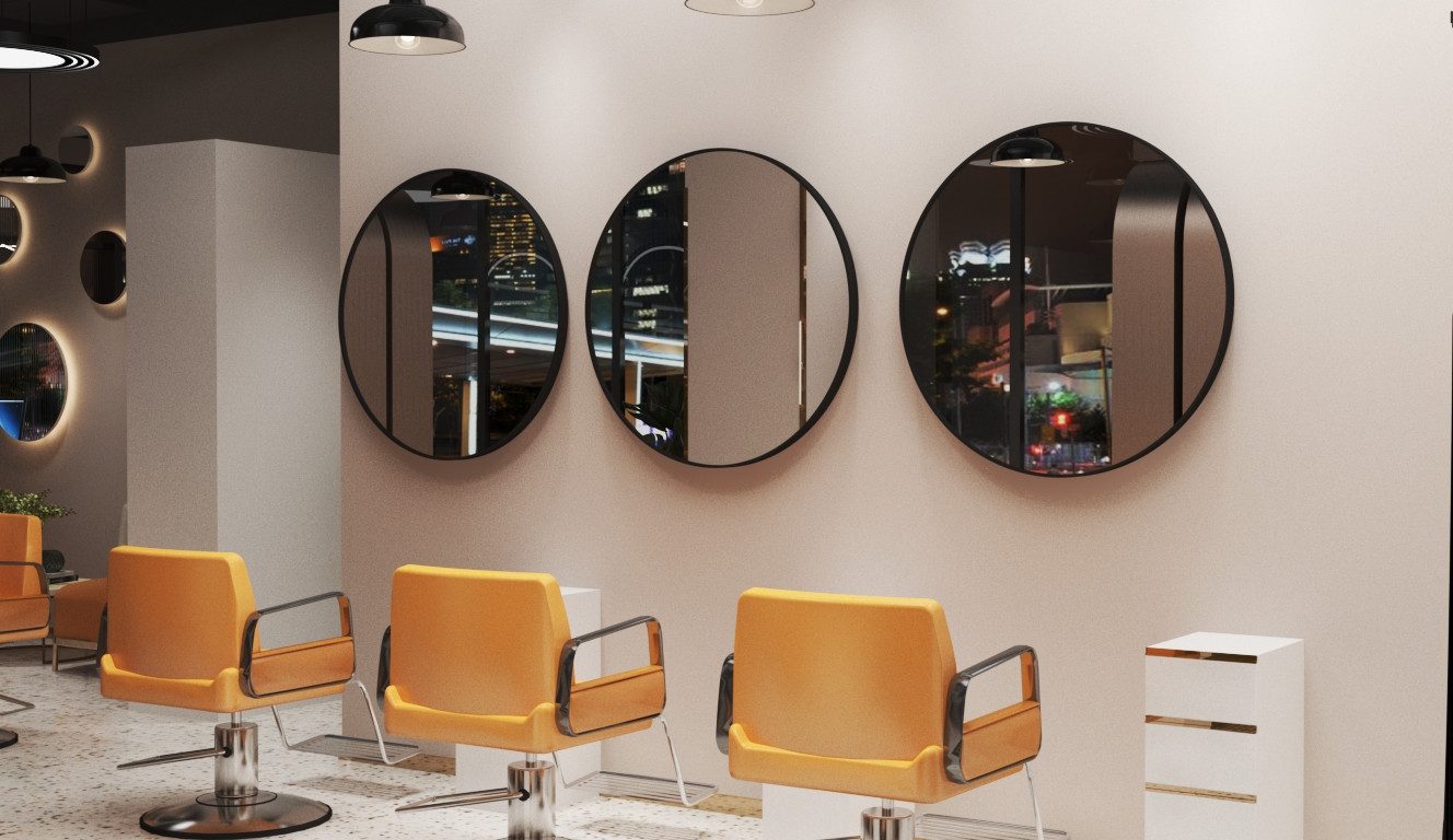 Hopibath Dekospiegel groß Ø100/80cm für Salon günstig online kaufen
