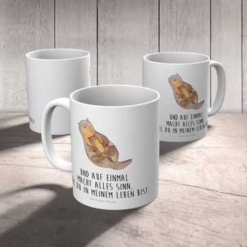 Mr. & Mrs. Panda Kinderbecher Otter Kind - Weiß - Geschenk, Geburt, Kaffeetasse, Otter Seeotter See, Kunststoff, Mikrowellenbeständig