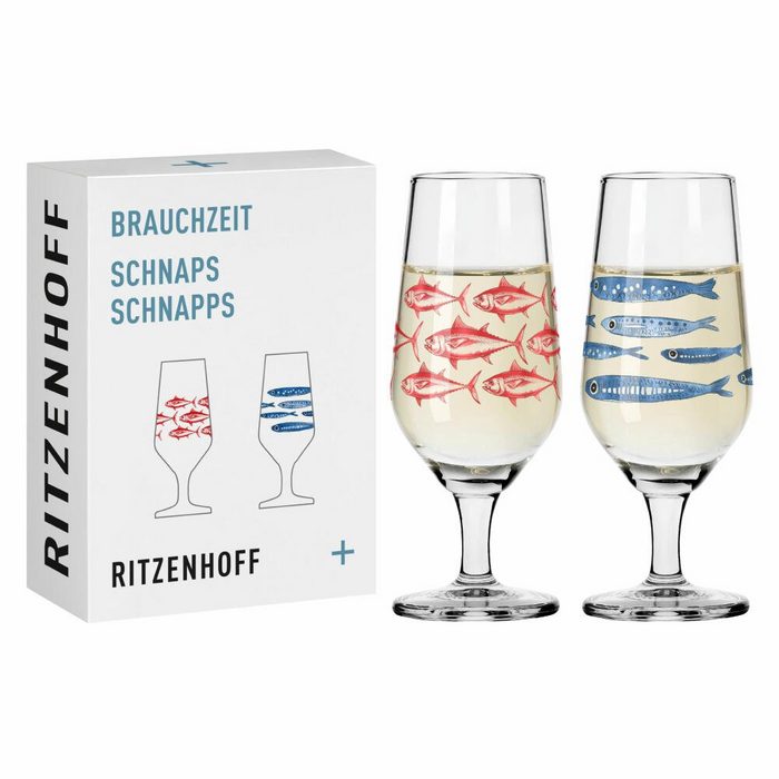 Ritzenhoff Schnapsglas 2er-Set Brauchzeit 003 004 Kristallglas Made in Germany