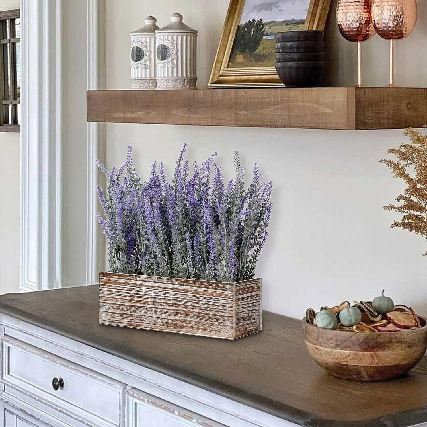 Kunstblume Künstliche Lavendel Blumen Kunstpflanzen Flocked Kunststoff in, LuxusKollektion