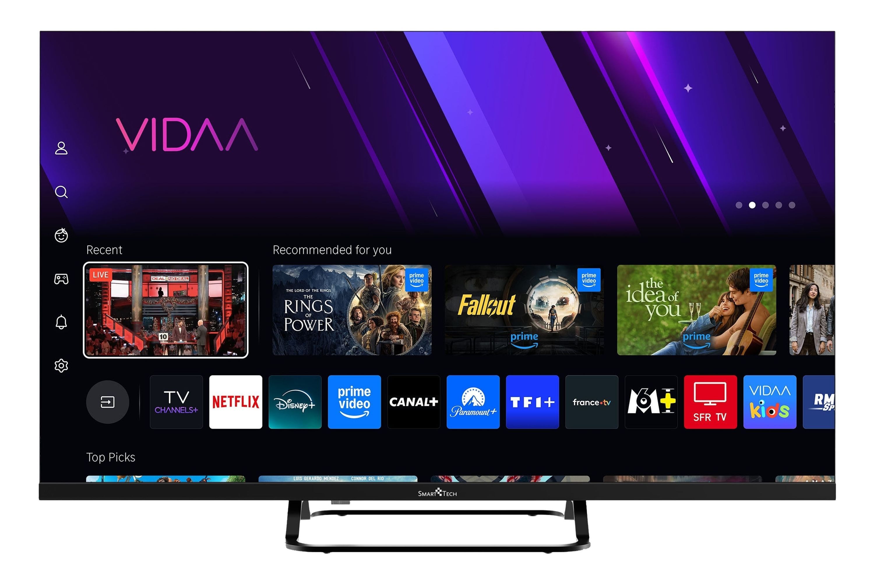 Smart Tech 32HV02V LED-Fernseher (80 cm/32 Zoll, HD-ready, VIDAA Smart TV, VIDAA Smart TV, Bluetooth, Triple-Tuner)