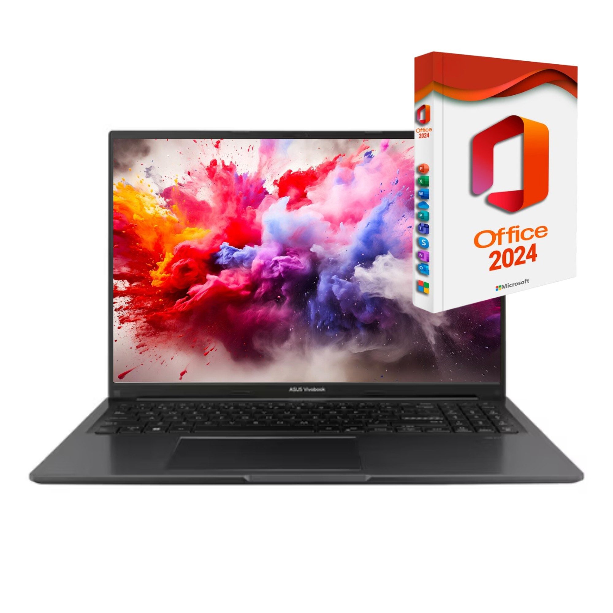 Asus Vivobook X1605 - Core i3 Notebook (40,64 cm/16 Zoll, Intel Core i3 1315U, Intel UHD Grafik, 2000 GB SSD, Windows 11 Pro + MS Office 2024 Professional (Vollversion)