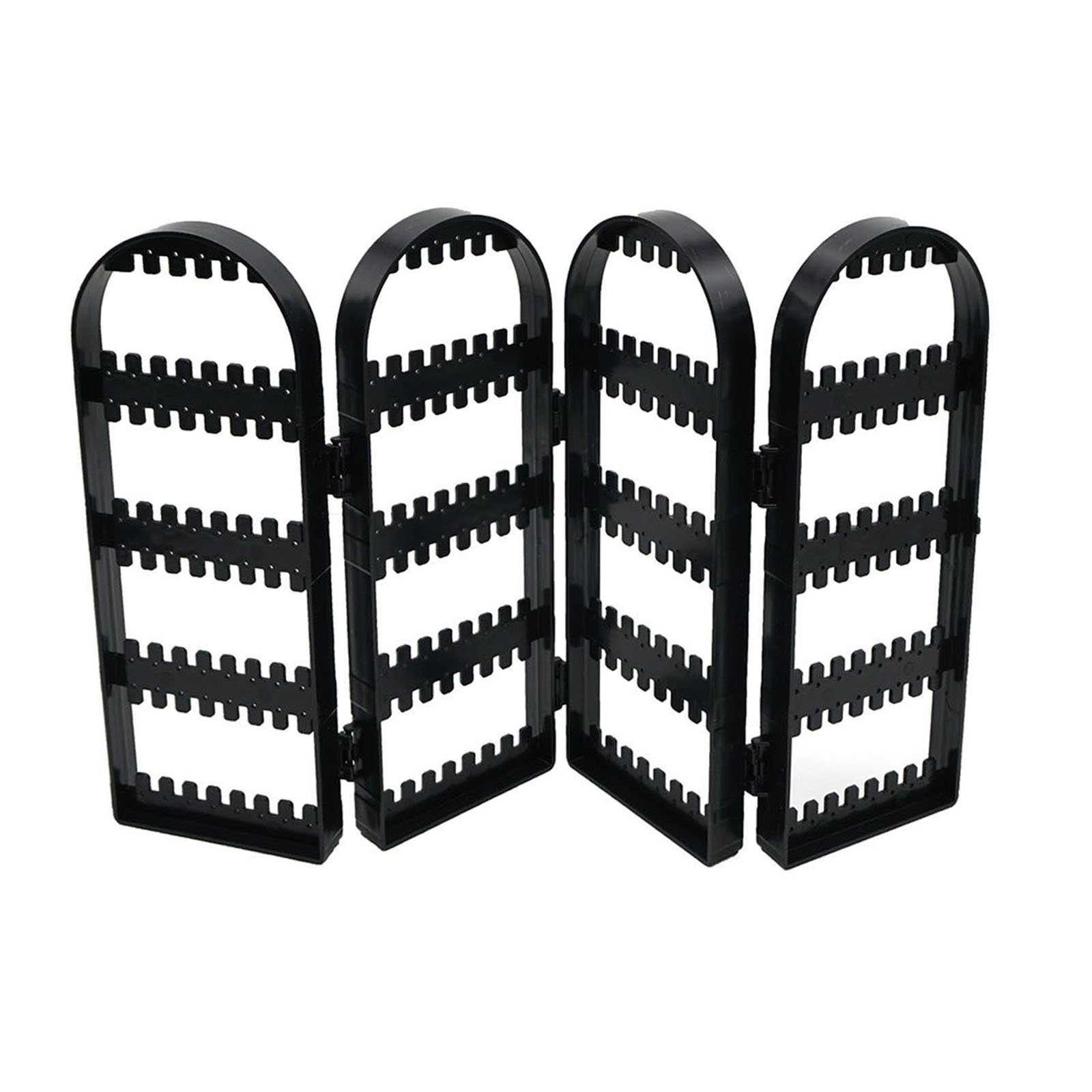 HAC24 Ювелирные изделия Ohrring Organizer Ohrringhalter Ohrringständer (1 St), Paravent klappbar 44 x 29 cm schwarz