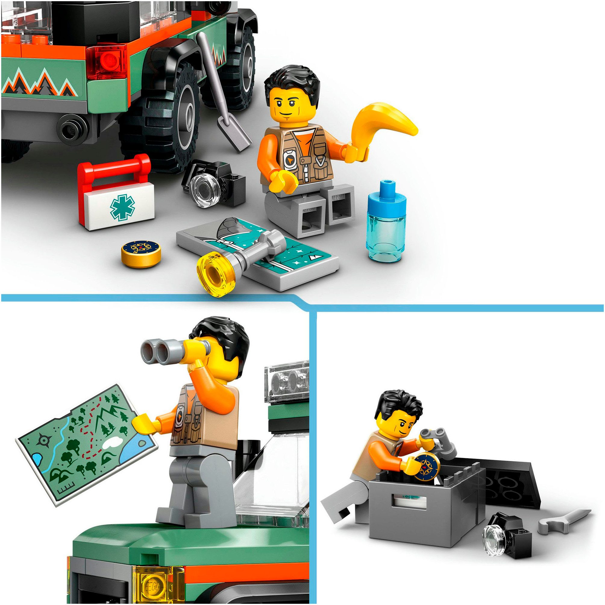 LEGO® Offroad Geländewagen (60447), LEGO City Konstruktionsspielsteine, (221 St), Made in Europe – Bild 5 von 5