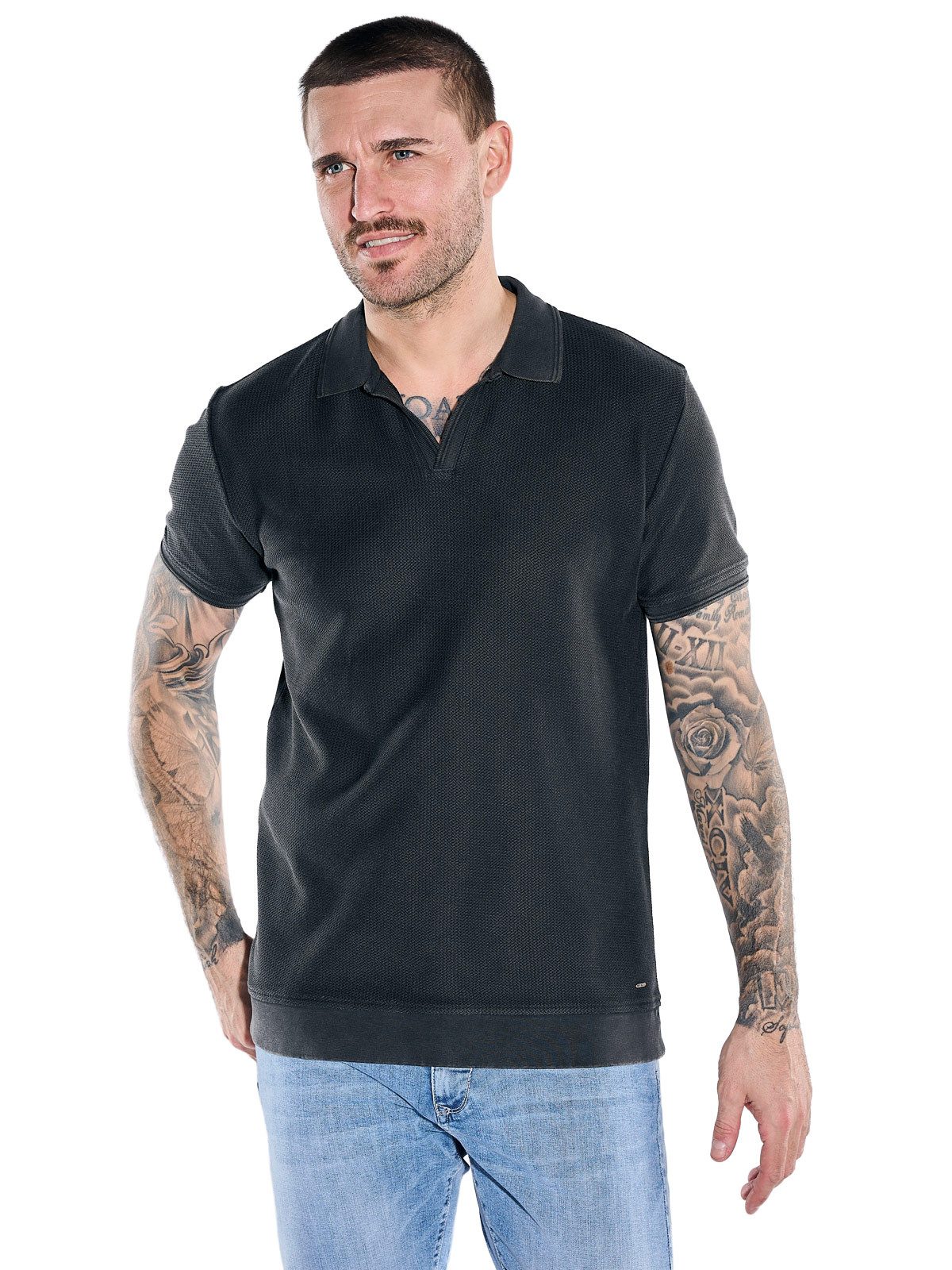 emilio adani Poloshirt Herren Poloshirt, Anthrazit