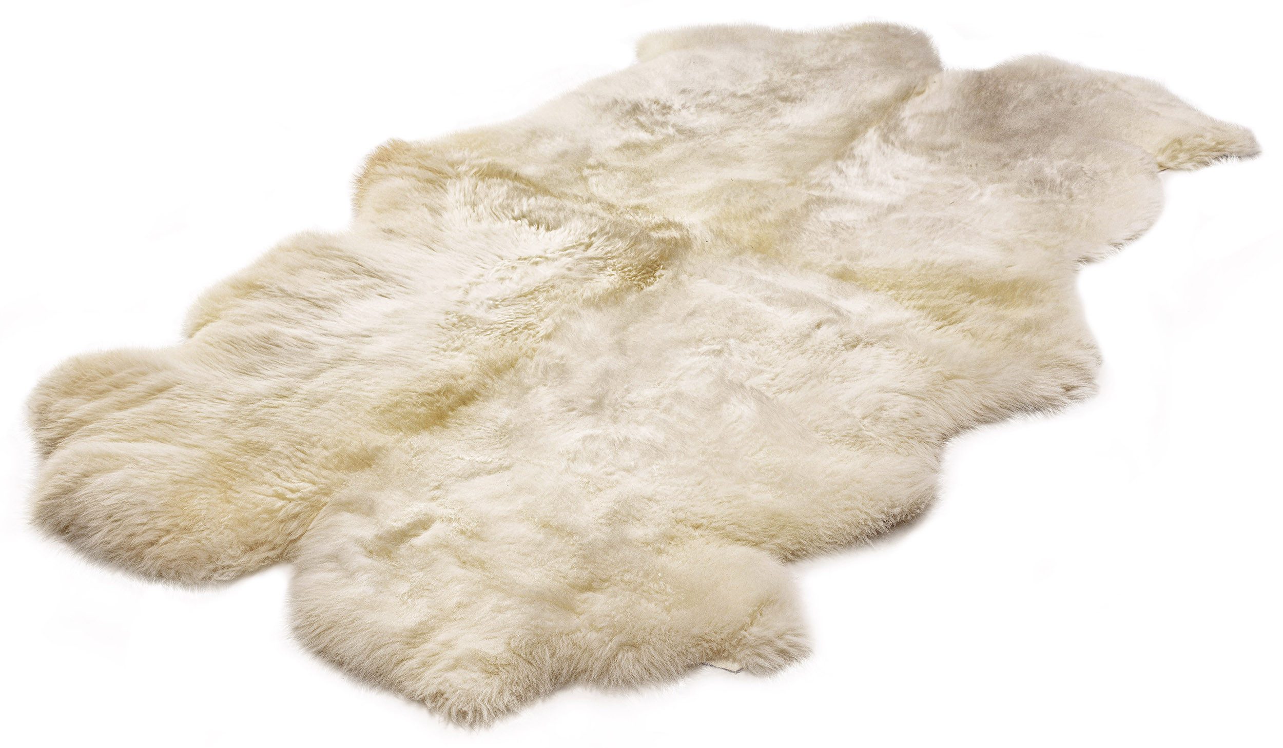 Gerberei Trautwein Manufaktur Fellteppich Weicher Tierteppich aus 4 Lammfellen, Naturprodukt & luxuriöses Design, echtes Schaffell