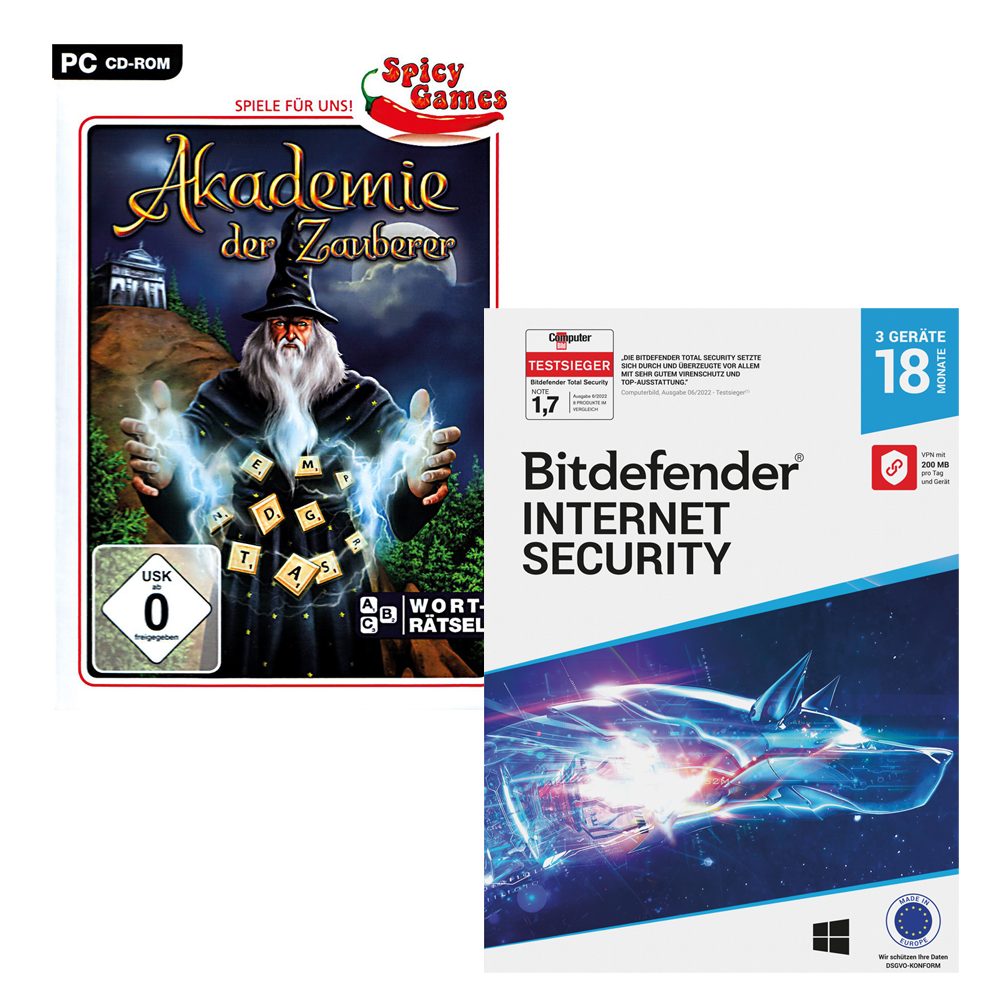 Bitdefender Internet Security 3 Geräte/18 Mon. + Akademie der Zauberer Windows