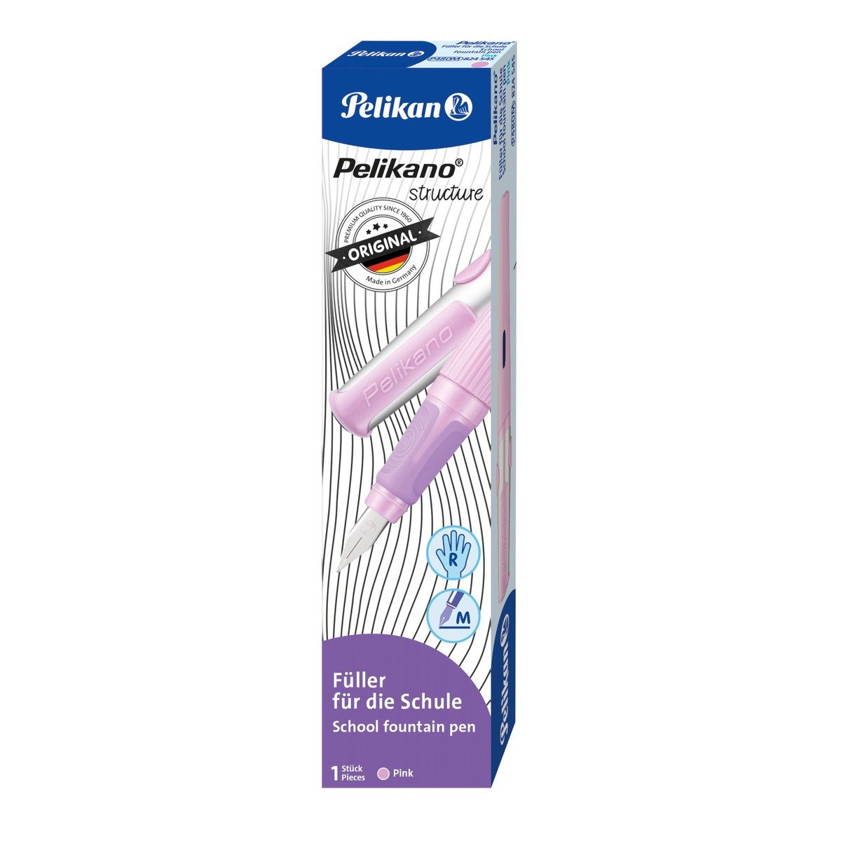 Pelikan Füller Pelikan Schulfüller Pelikano structure RH M pink Faltschachtel