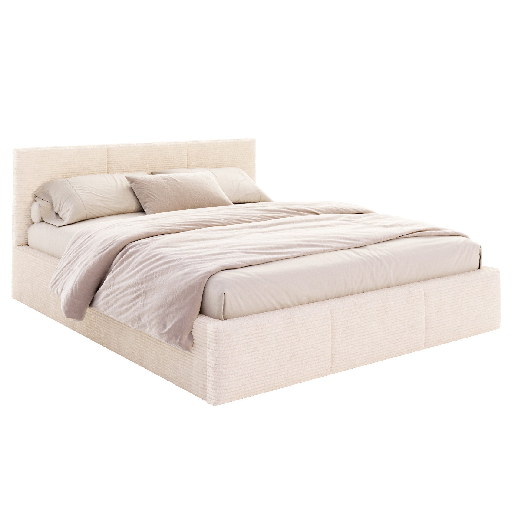 FDM Polsterbett AMBER modern mit Bettkasten MADE IN EU - mit Cord Bezug (ve günstig online kaufen