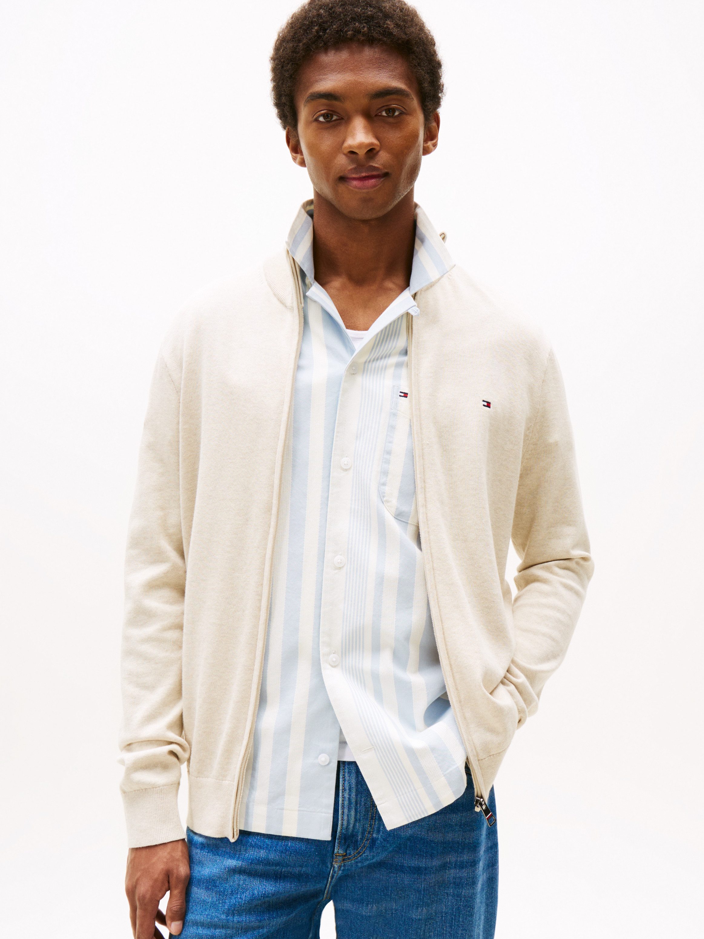Tommy Hilfiger Strickjacke ESSENTIAL COTTON ZIP günstig online kaufen