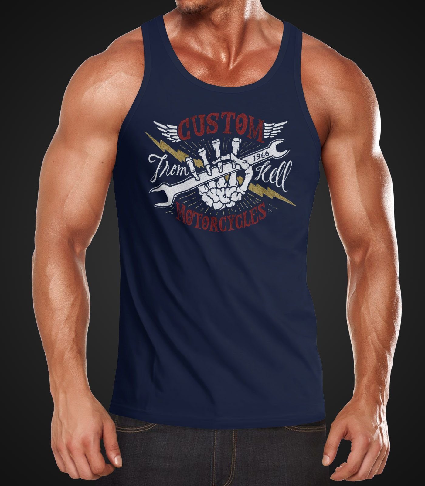 Neverless Tanktop Herren Tank Top Biker günstig online kaufen