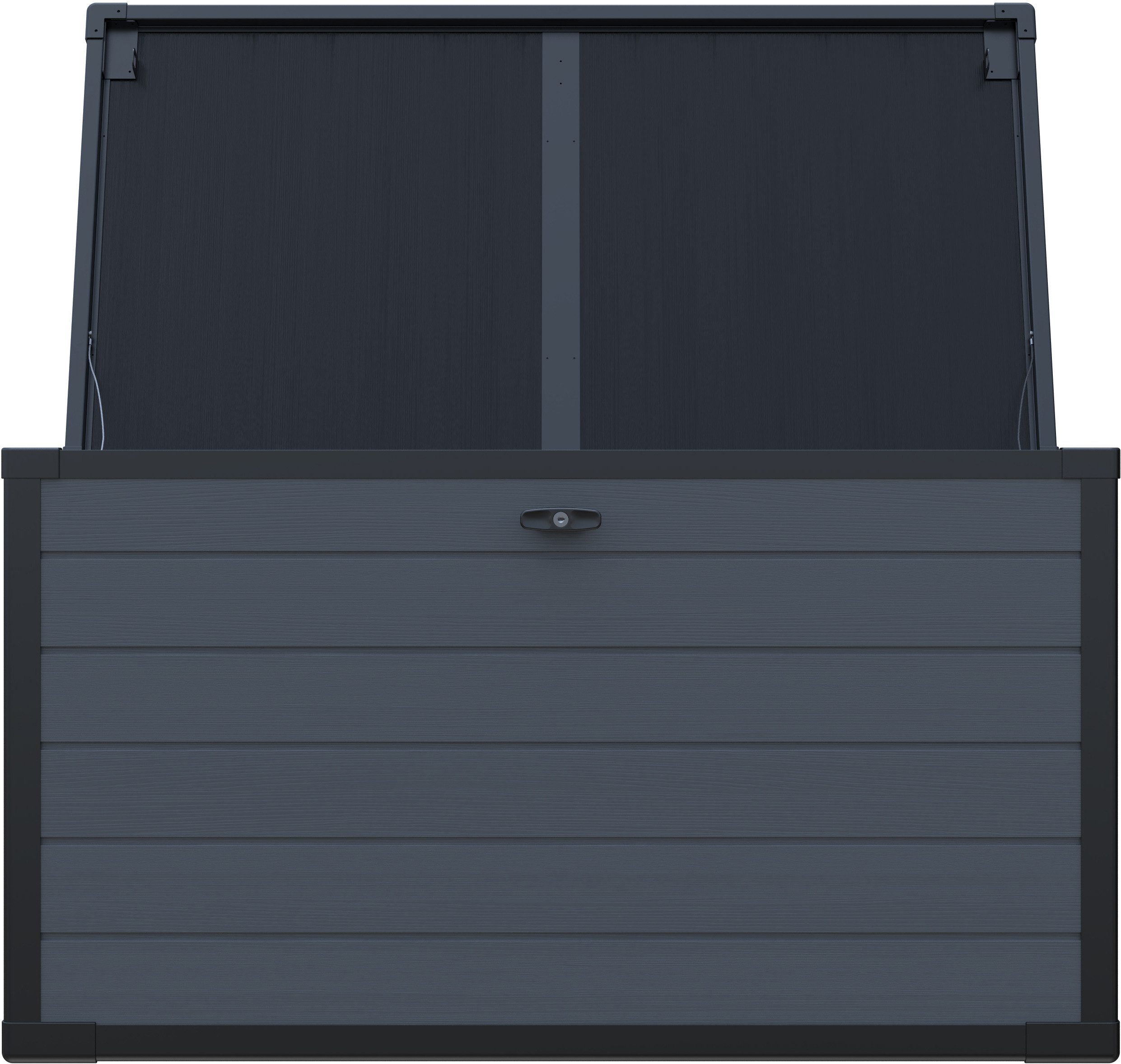 WESTMANN Kissenbox Kunststoff-Gartenbox XXL Silva 570l, Anthrazit, 74x150x66cm, stabile und wetterfeste Konstruktion aus Kunststoff
