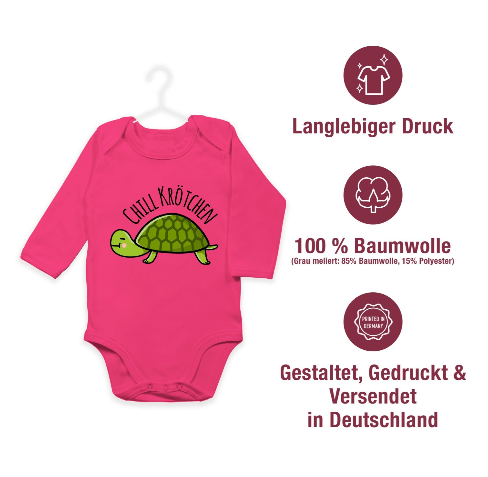 Tiermotiv Fuchsia Shirtracer Schildkröte Animal Print 2 Chill Shirtbody Krötchen Baby