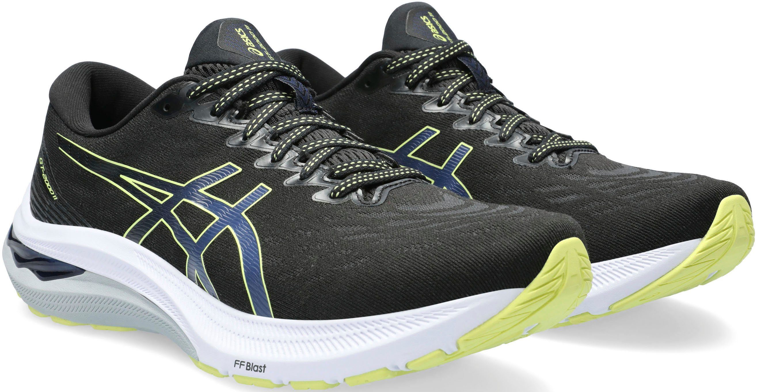 Laufschuh schwarz-gelb Asics 11 GT-2000