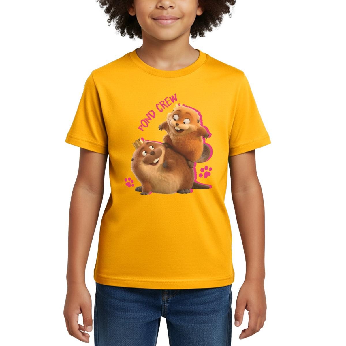 Spreadshirt T-Shirt Hoppers Pond Crew King George Mit Mabel Kinder T-Shirt (1-tlg) Fällt klein aus. Wir empfehlen, eine Größe größer zu bestellen.