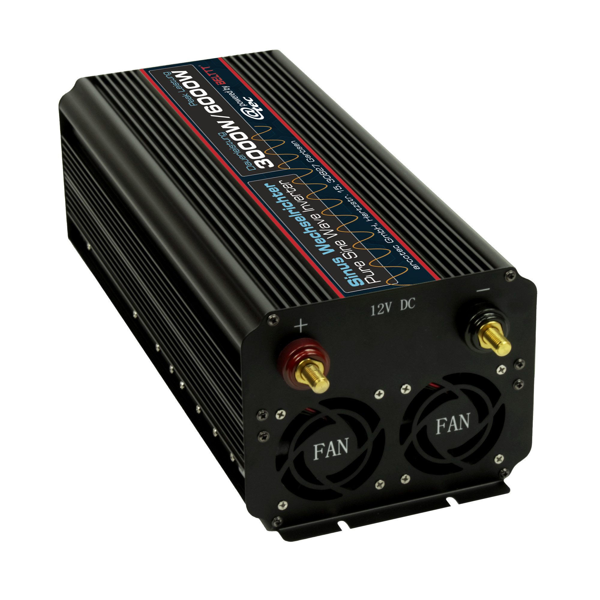 @tec Spannungswandler Reiner Sinus Inverter Wechselrichter 12V auf 230V