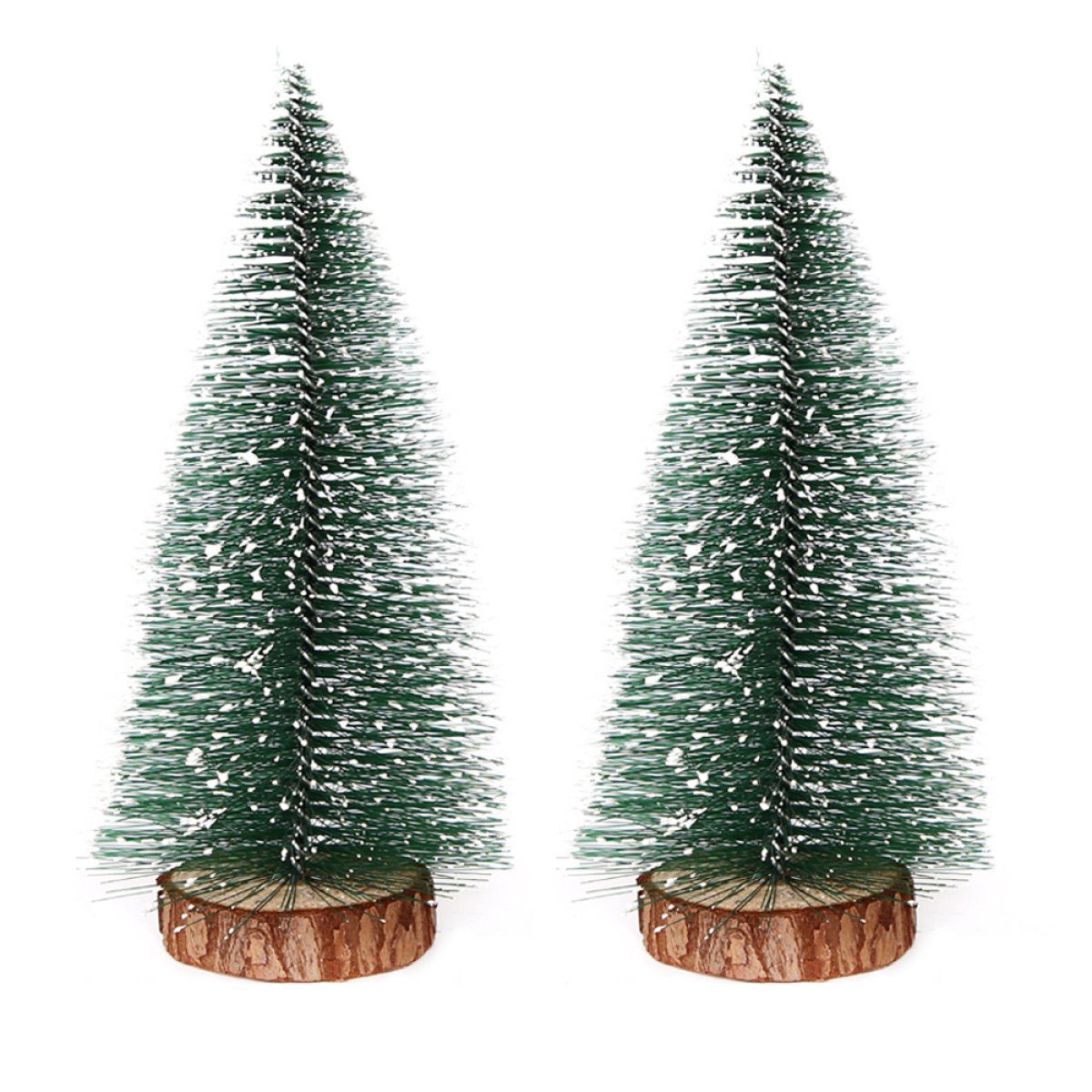 Zeaicos Hänge-Weihnachtsbaum Mini-Weihnachtsbaum, kleiner Tannenbaum mit Holzsockel Baumdekoration