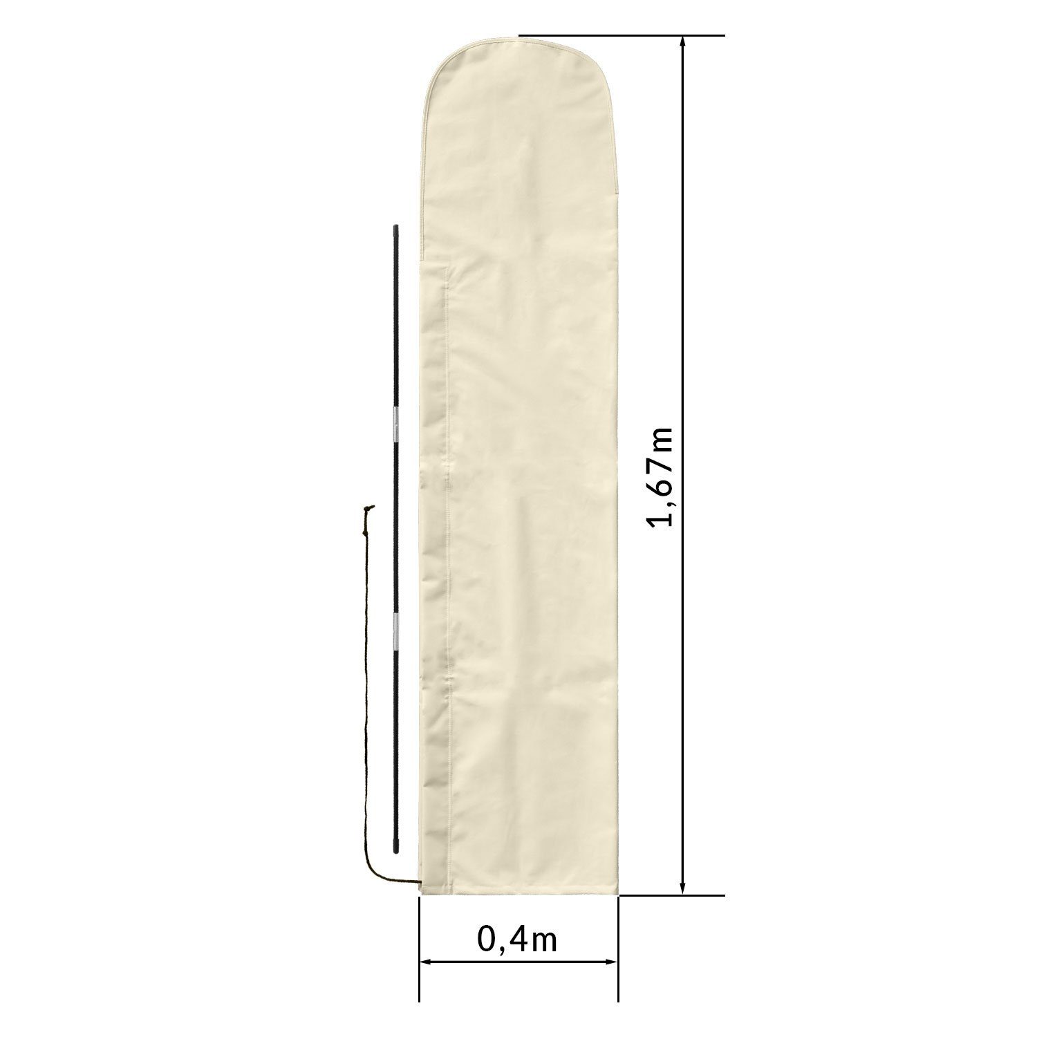 anndora-sonnenschirm Sonnenschirm-Schutzhülle ø 3,0 m Husse (natural), wass günstig online kaufen