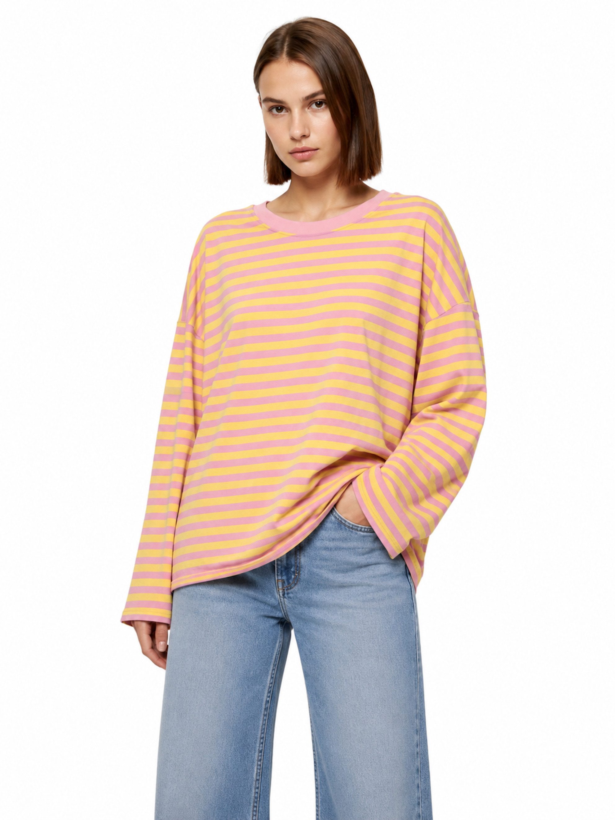 Worldclassca Longsleeve WORLDCLASSCA Longsleeve Streifen Langarm Shirt Sweatshirt Gestreift Neue Kollektion - Stilvolle und gemütliche Mode für Damen