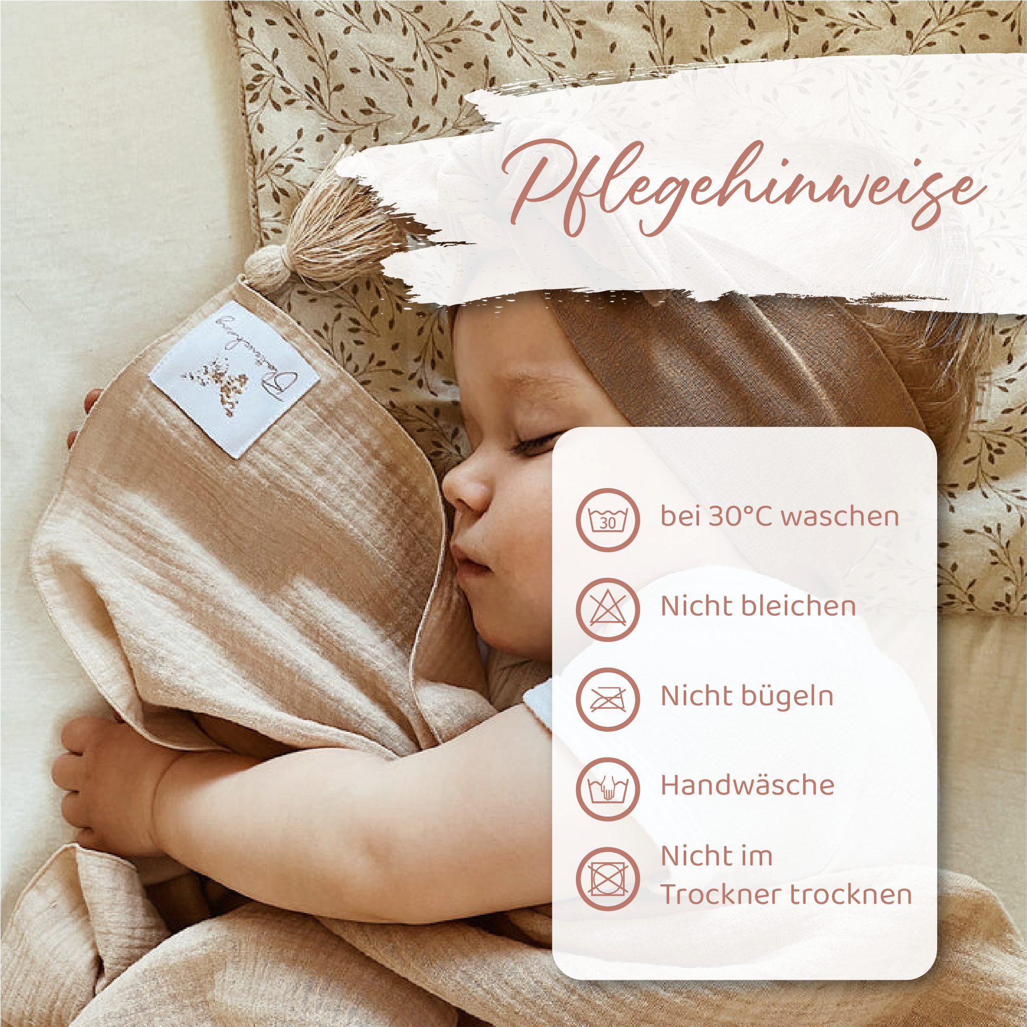 Babydecke XL Spucktuch Baby 100x100cm aus extra weichem Musselin 100% Baumwolle, Blätterschming