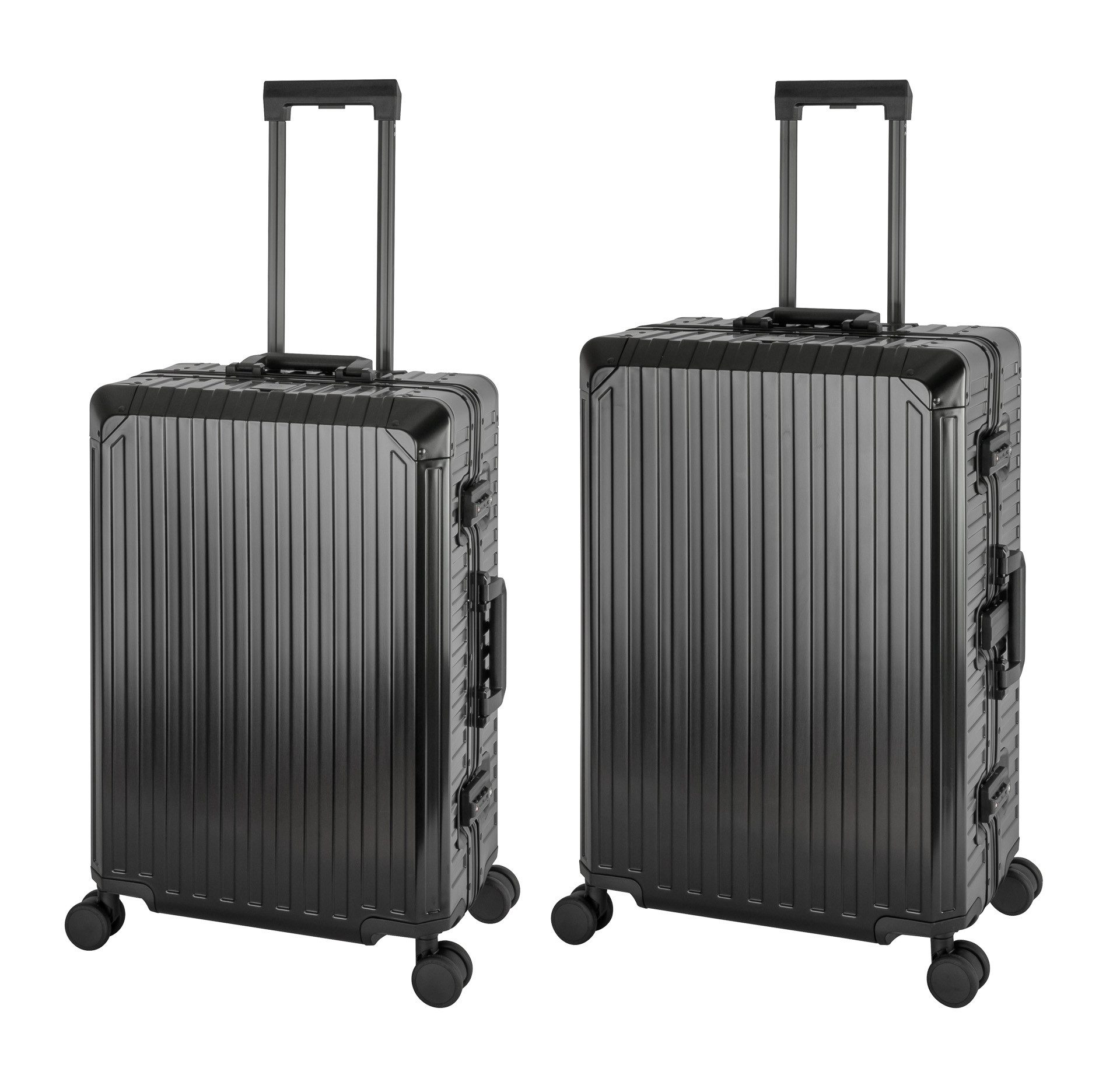 Travelhouse Чемоданы на колесах et Tokyo, 4 Rollen, (2 tlg., Hartschalen Trolley Set), Aluminium Hartschale TSA Zahlenschloos Aluminium-Rahmen