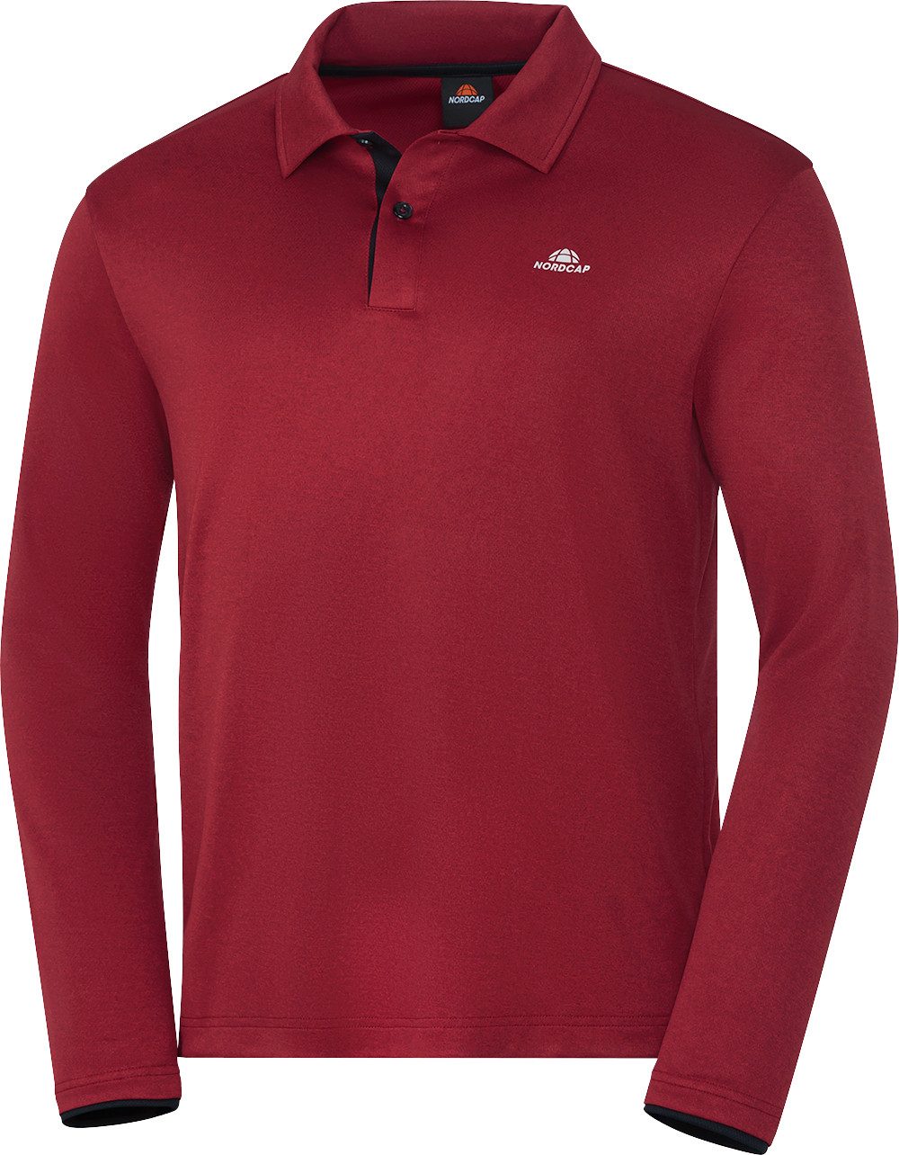 Nordcap Funktionsshirt Kontrastierende Mesh-Einsätze an Knopfleiste und Ärm günstig online kaufen