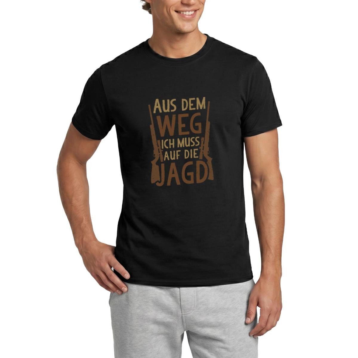Spreadshirt T-Shirt Aus Dem Weg Ich Muss Auf Die Jagd Männer T-Shirt (1-tlg)