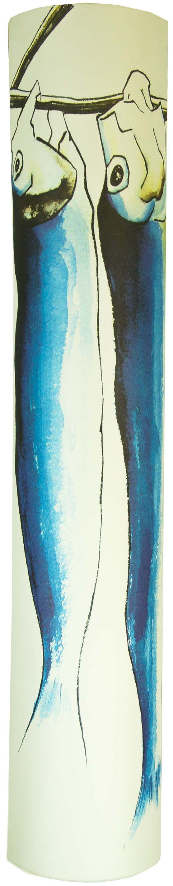 Guru-Shop Deckenleuchten Pendelleuchte Kokopelli Oliva H1120-4, Leuchtmittel nicht inklusive 96 cm-blau