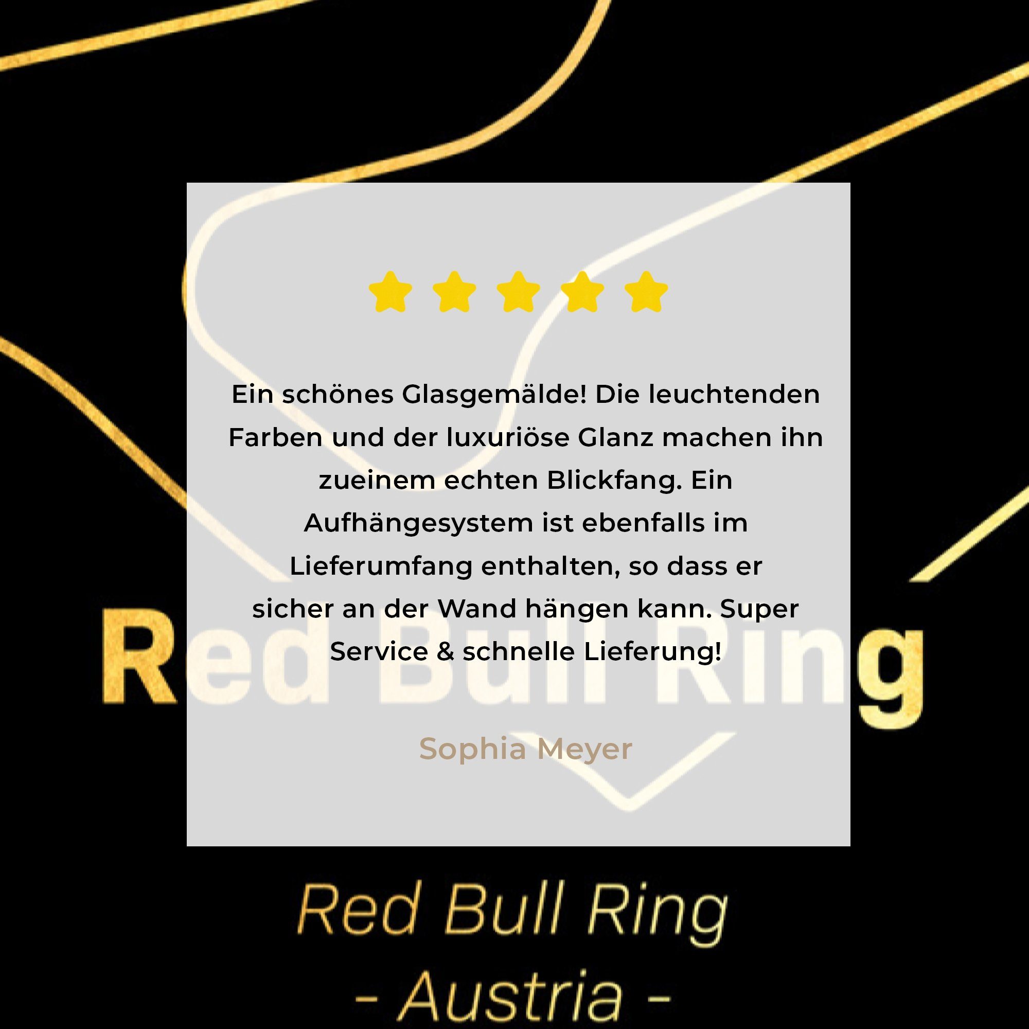 auf Wandbild (1 Acrylglasbild Formel-1-Rennstrecke, Glasbilder - - auf - MuchoWow St), Glas - Foto Red Glas Bull Ring Wanddekoration Bilder